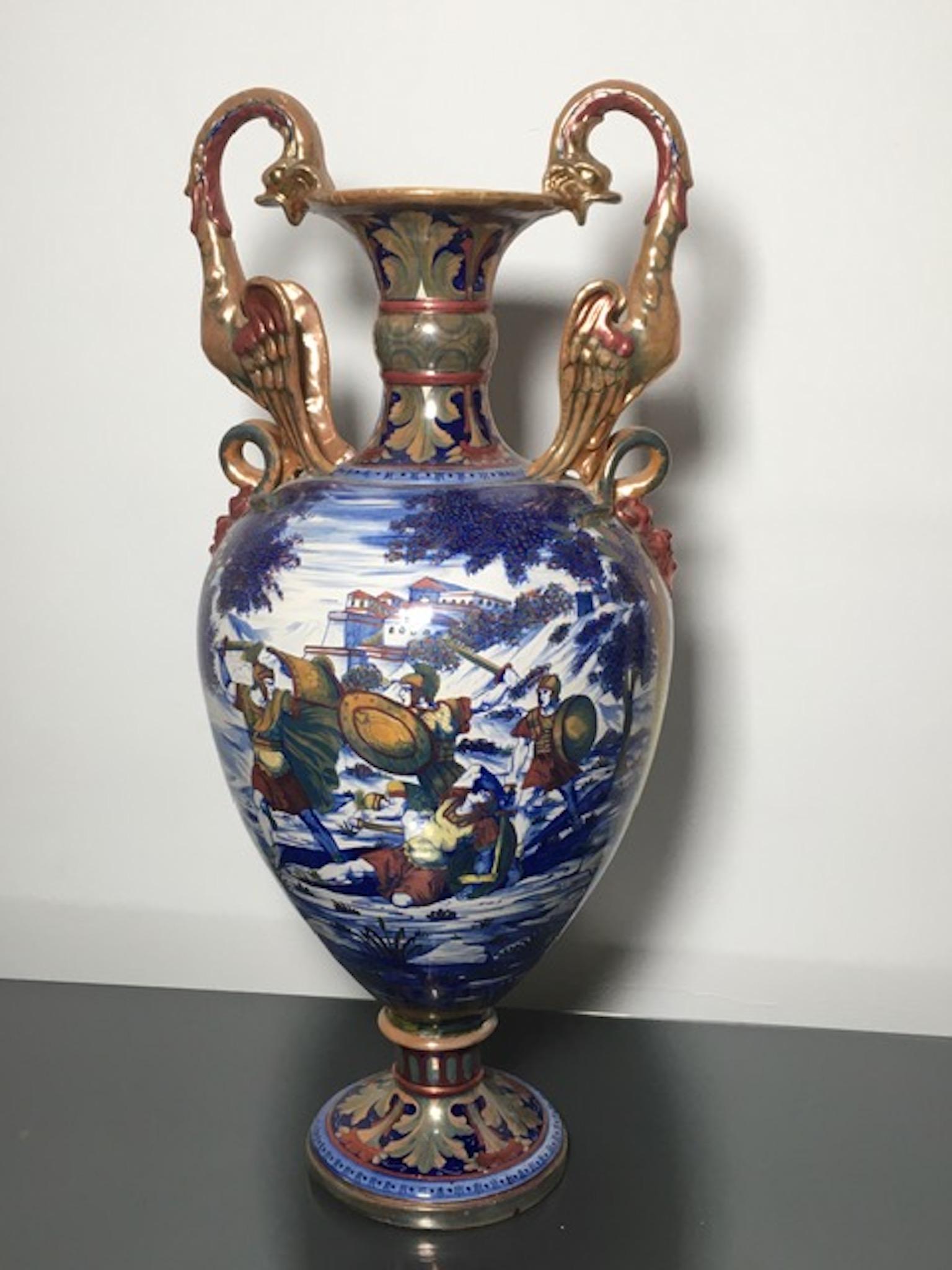 Renaissance Gualdo Tadino Big Ceramic Vase