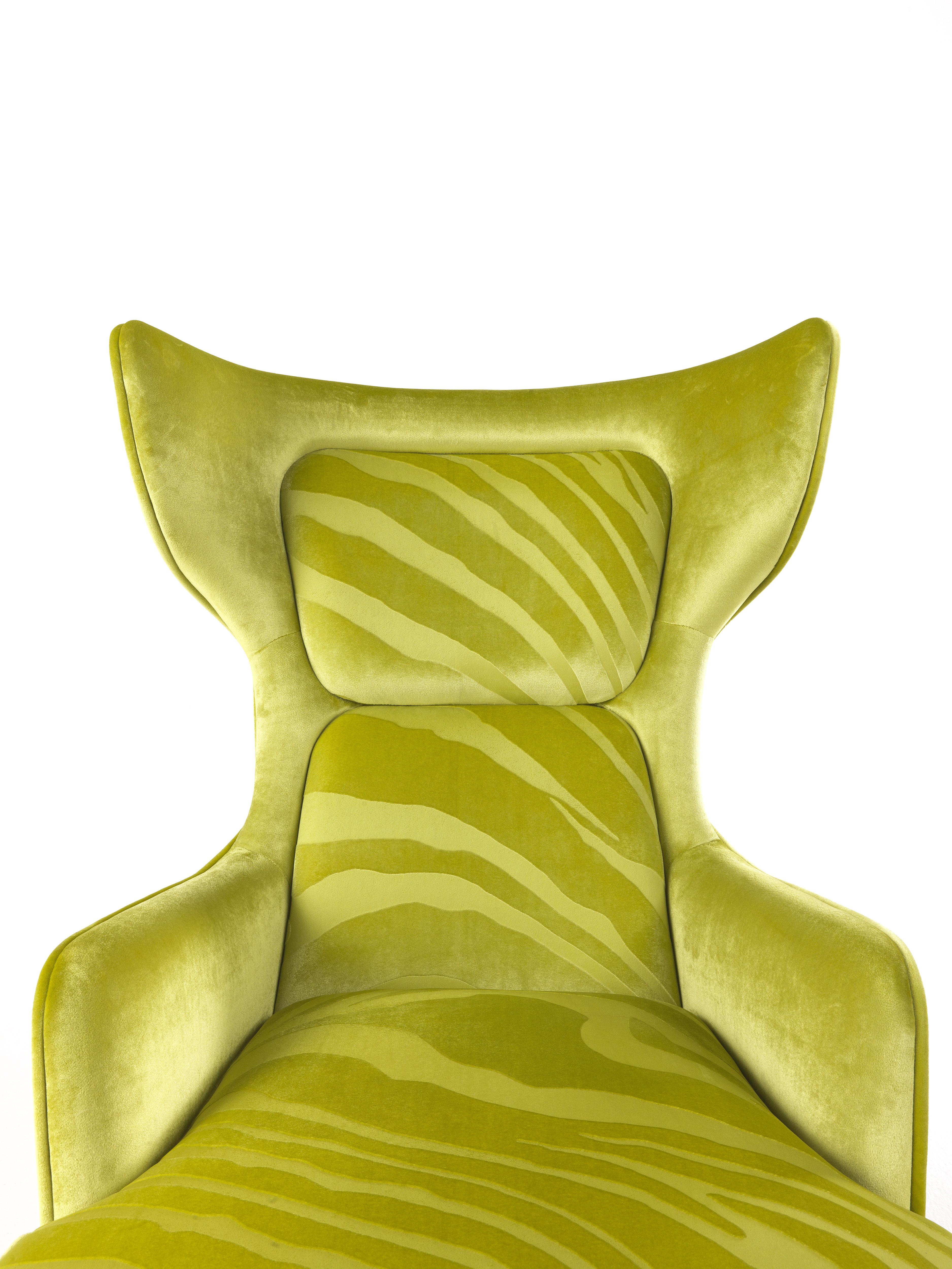 Italian 21st Century Guam Armchair in Fabric by Roberto Cavalli Home Interiors