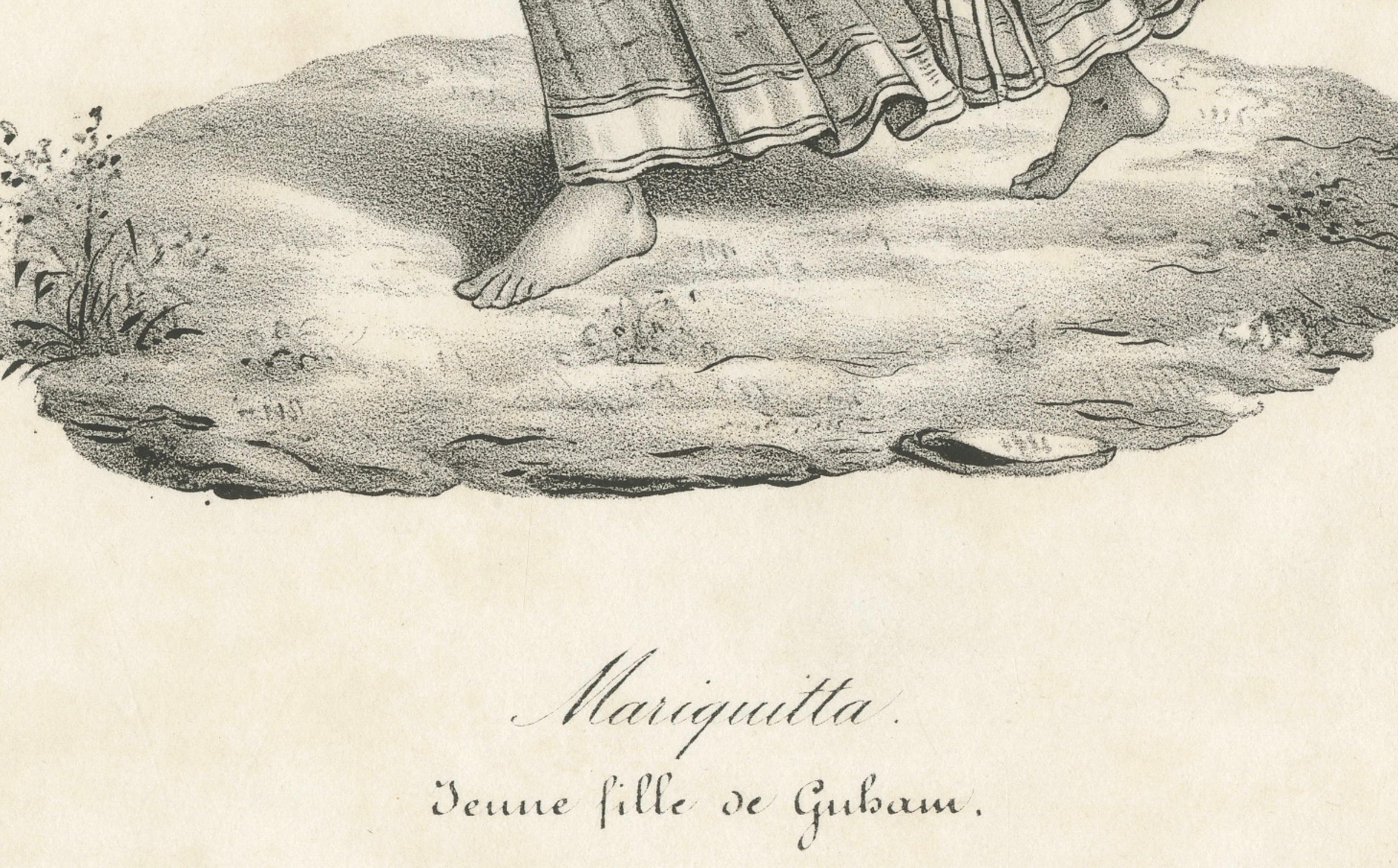 Title: Guam Island Ethnographic Lithograph – 