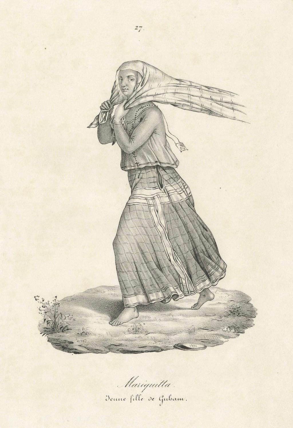 Mid-19th Century Guam Island Ethnographic Lithograph – 