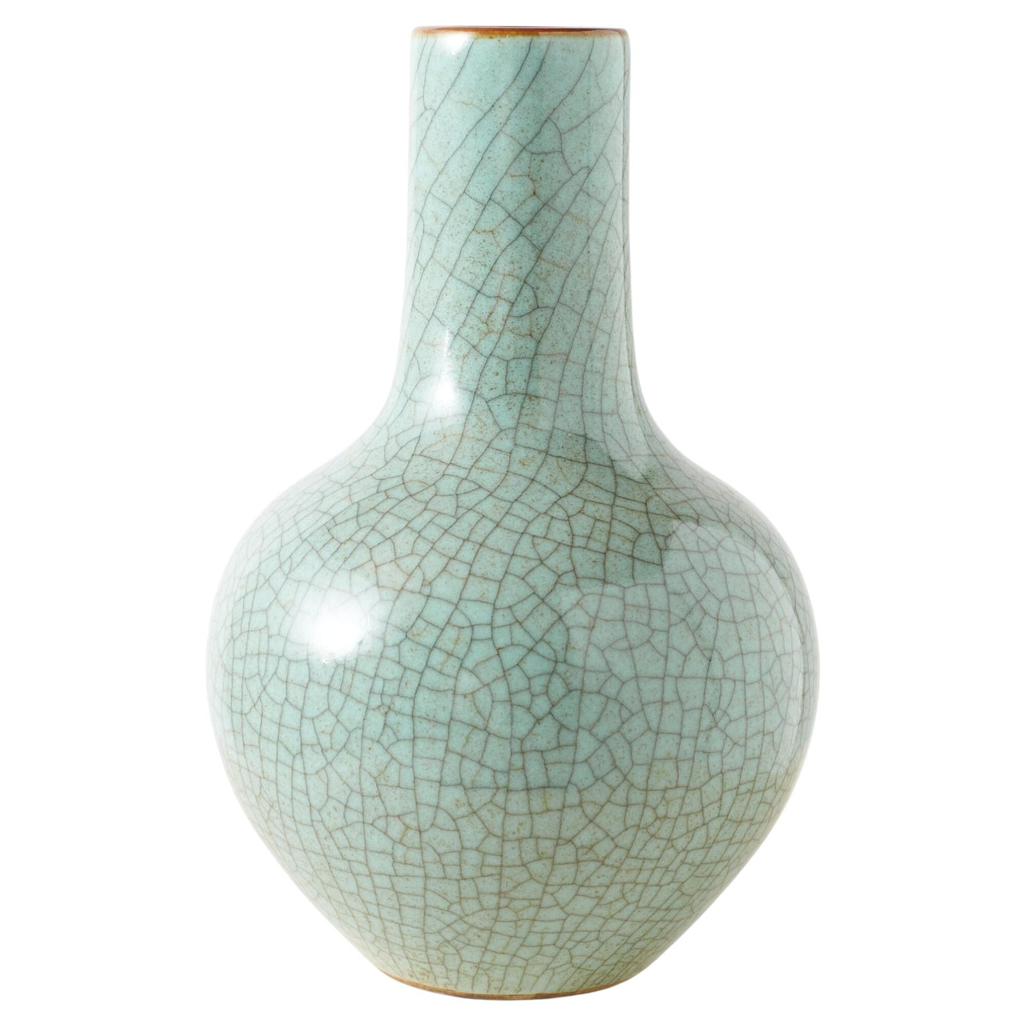 Guan Kiln Style Celadon Vase