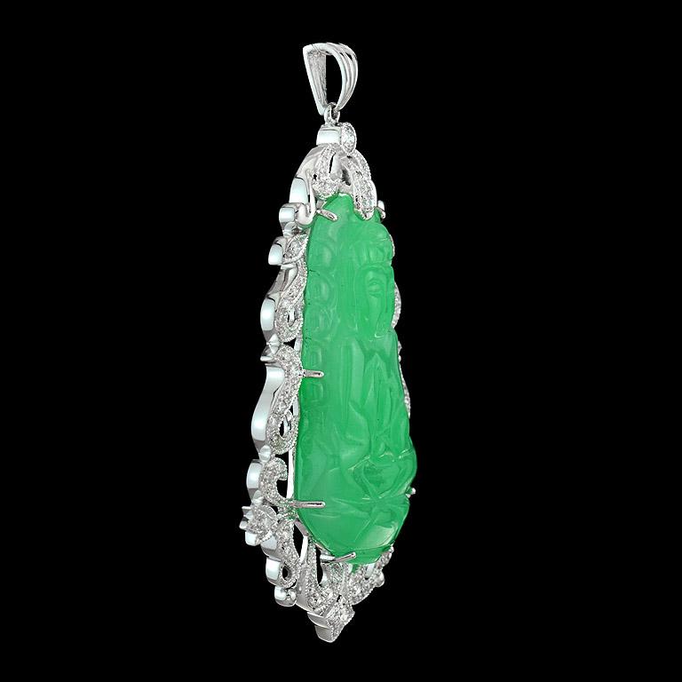 guan yin jade pendant