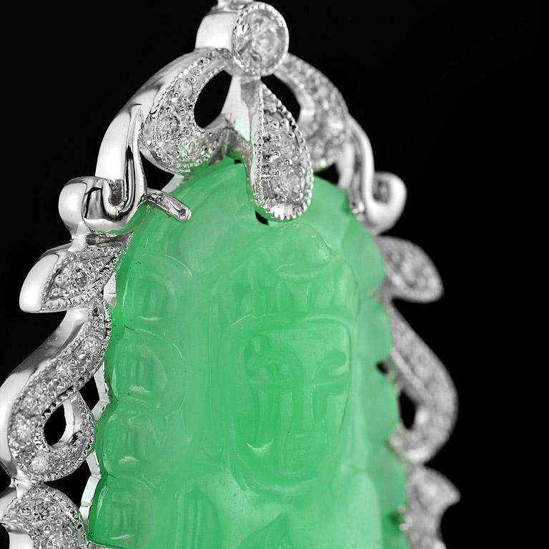 jade and diamond pendant