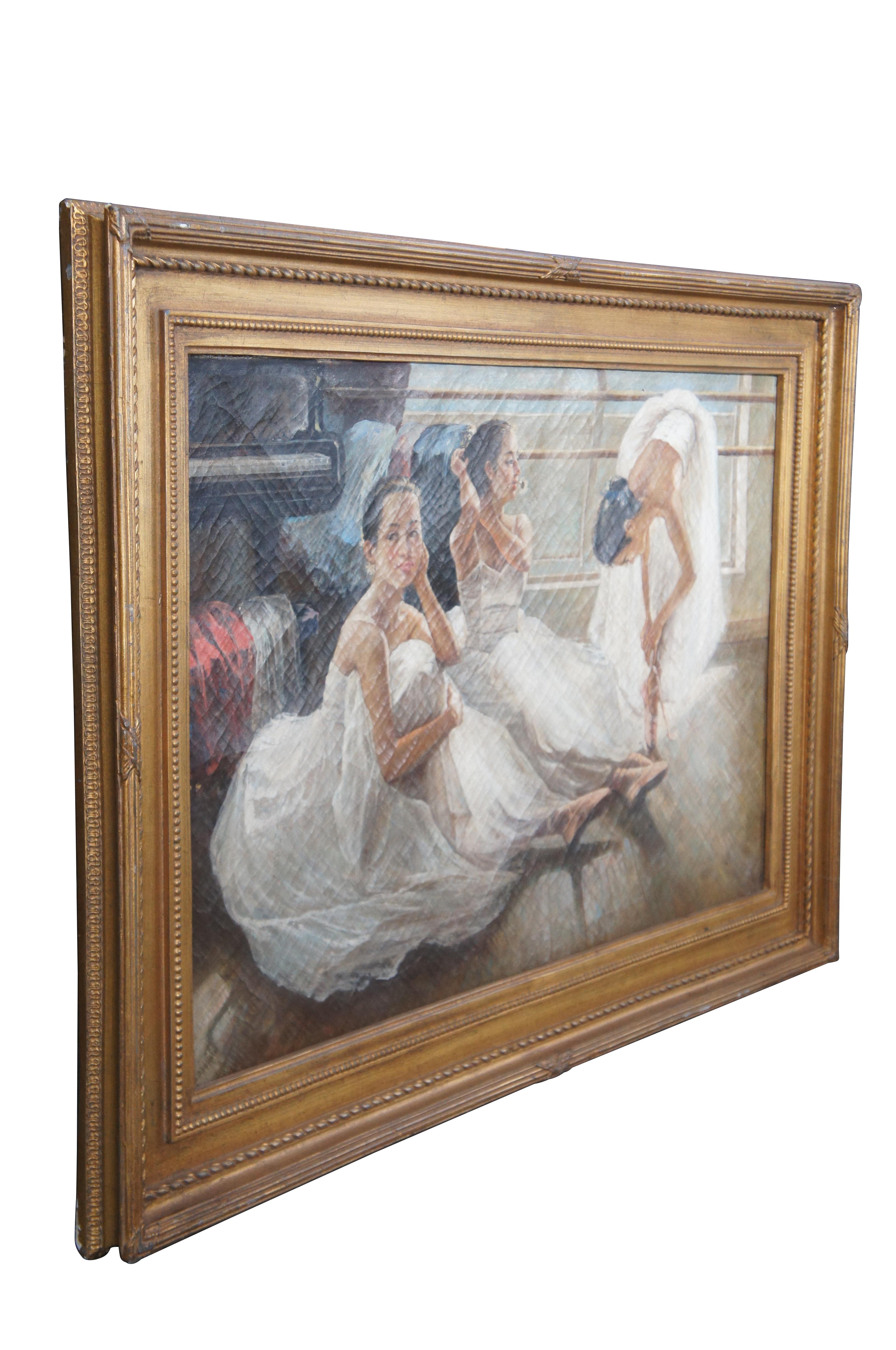 Guan Zeju Ballet Dancers in the Studio Impressionist Oil Painting Canvas 44