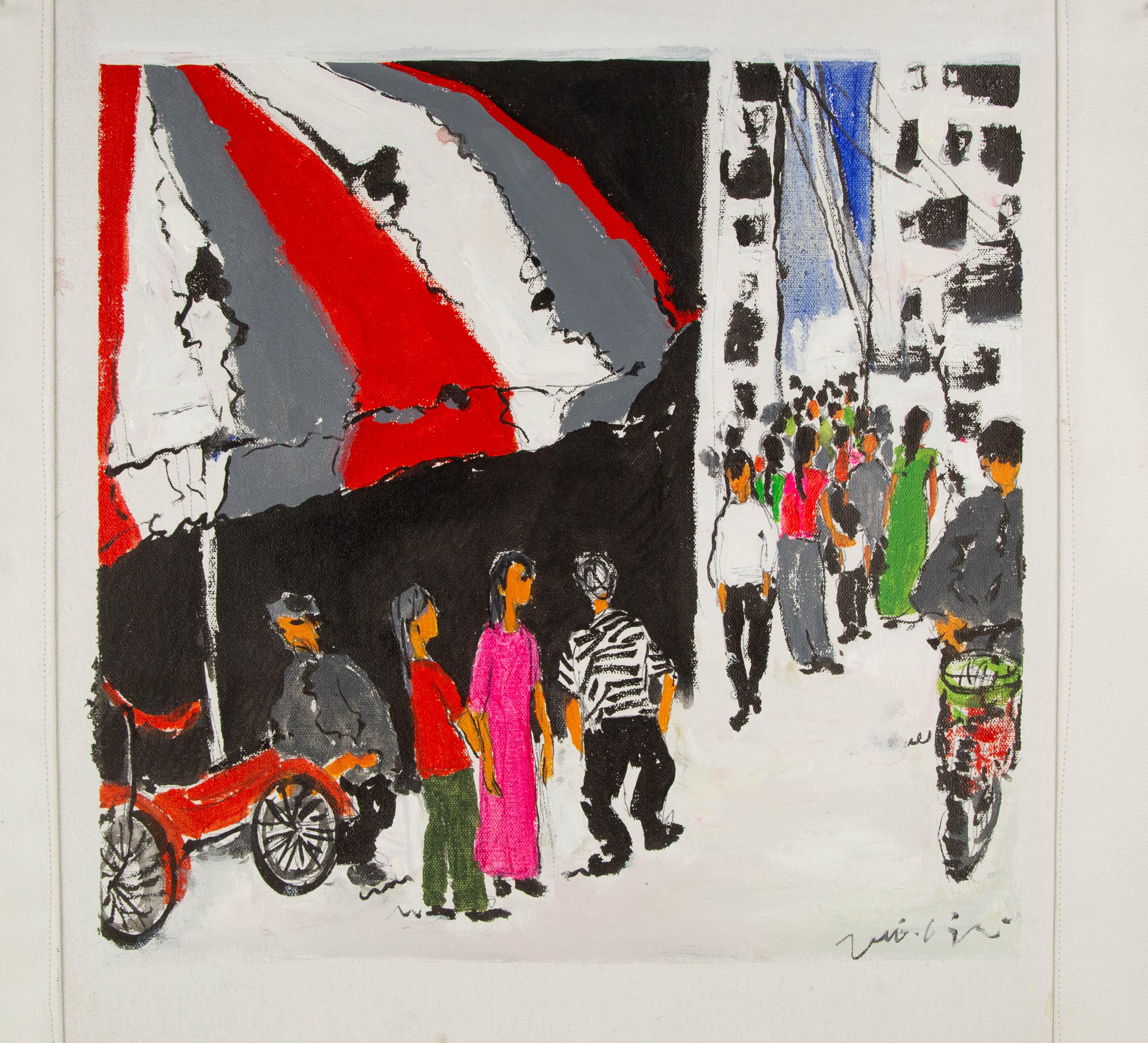 Guangyu Ding Contemporary Original Acrylic On Canvas 