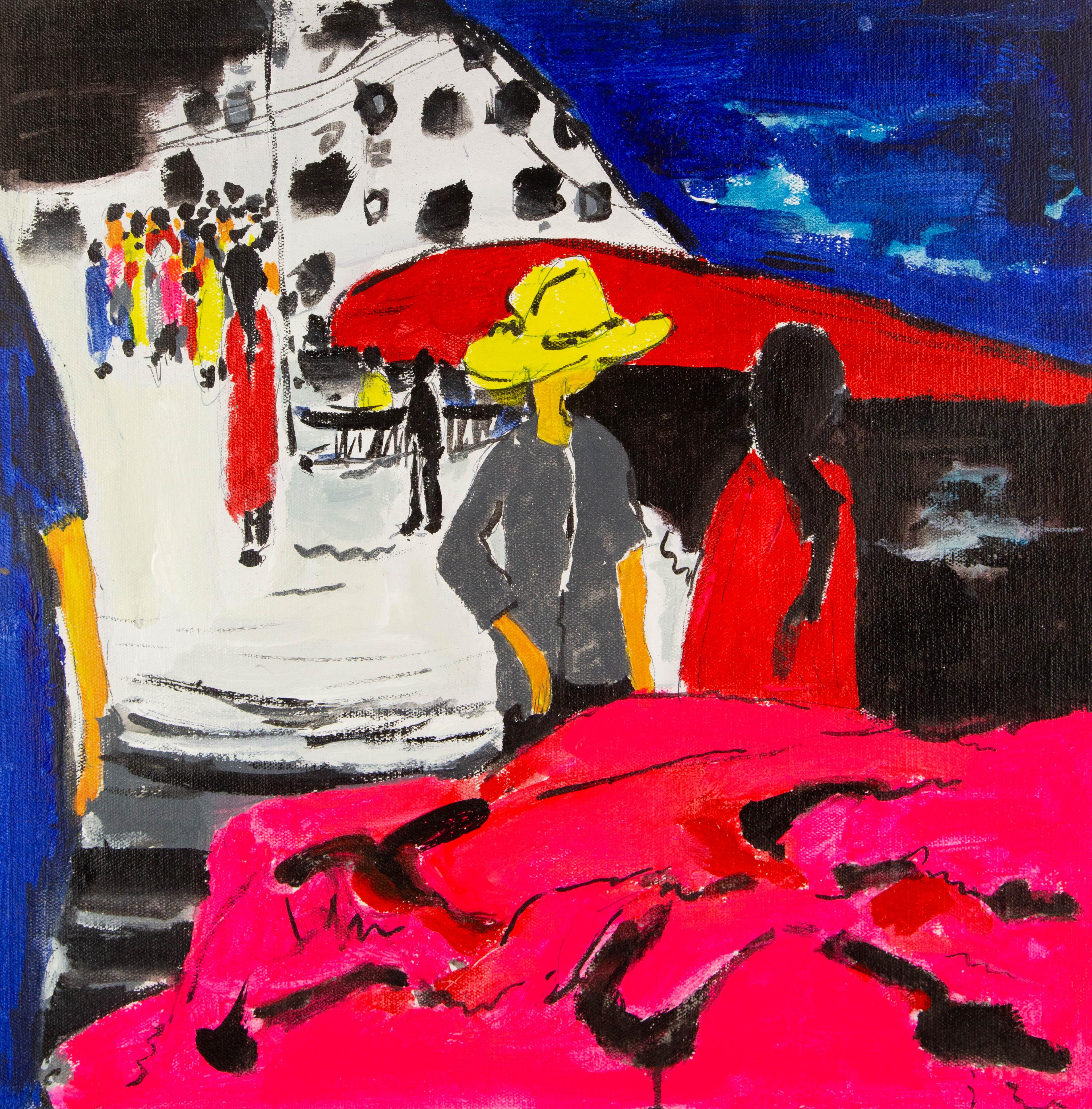 Guangyu Ding Zeitgenössische Original-Acrylmalerei "Tägliches Leben Serie III"