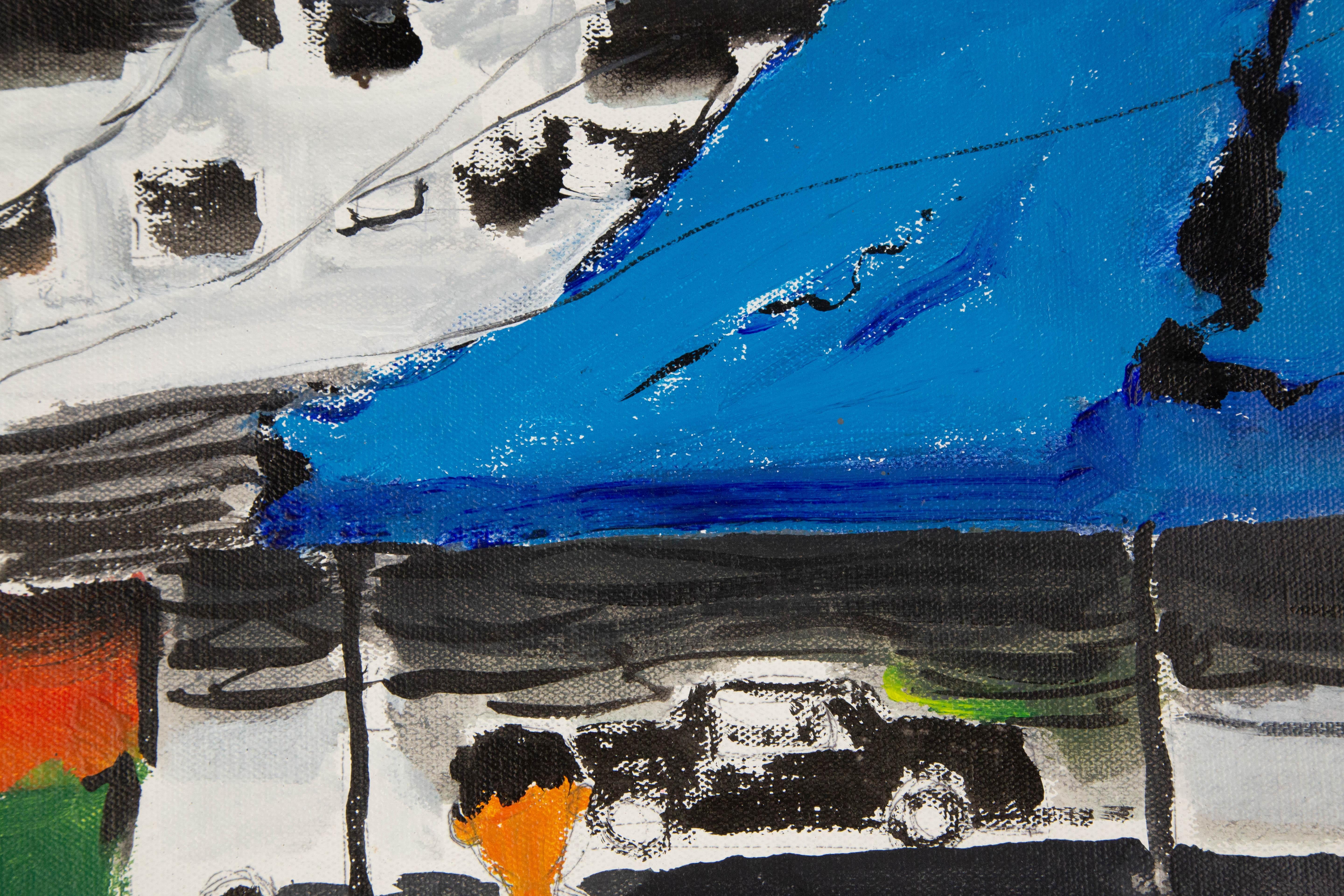 Guangyu Ding Impressionistisches Original Acryl auf Leinwand „Daily Life Series I“ von Guangyu Ding im Angebot 1