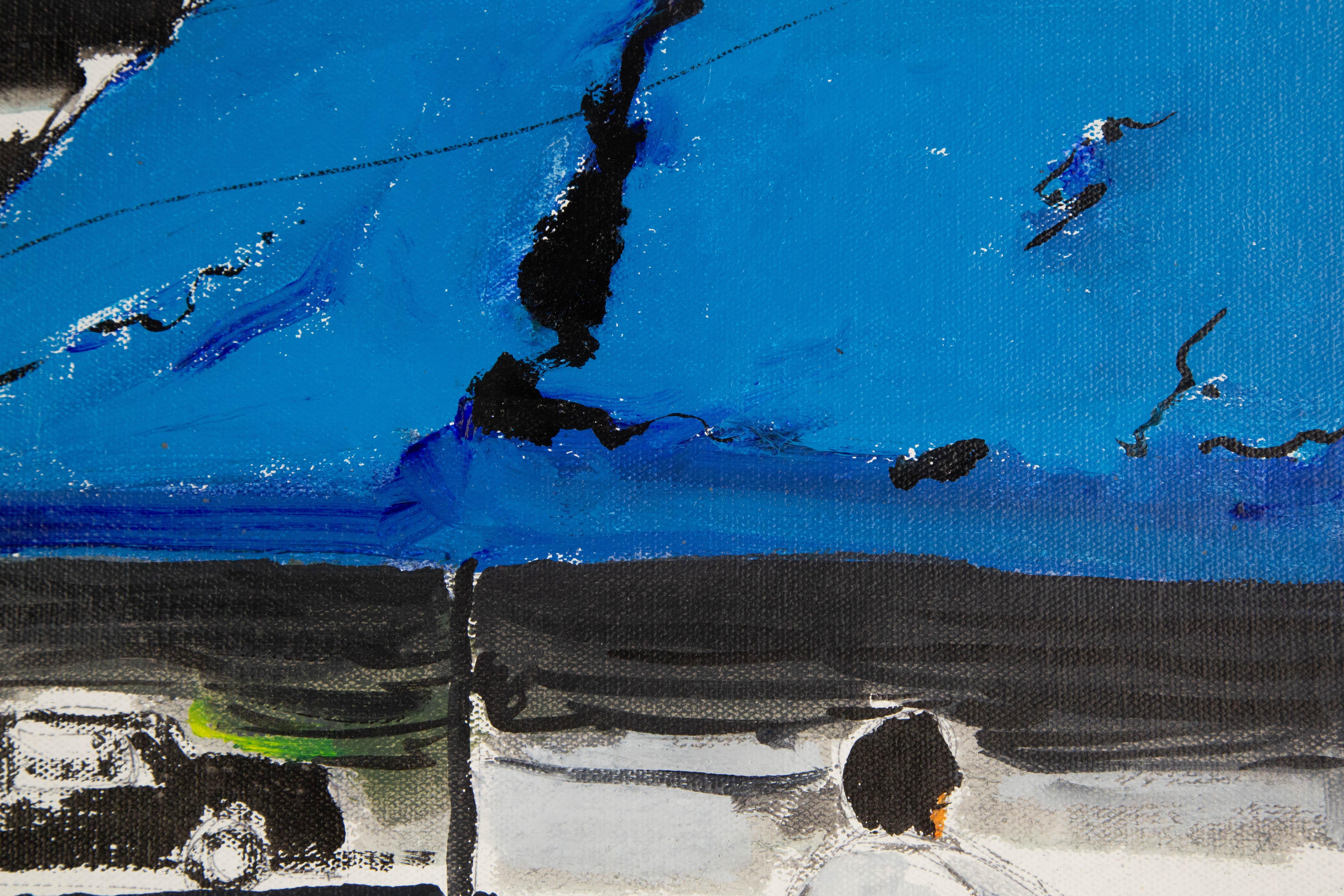 Guangyu Ding Impressionistisches Original Acryl auf Leinwand „Daily Life Series I“ von Guangyu Ding im Angebot 3