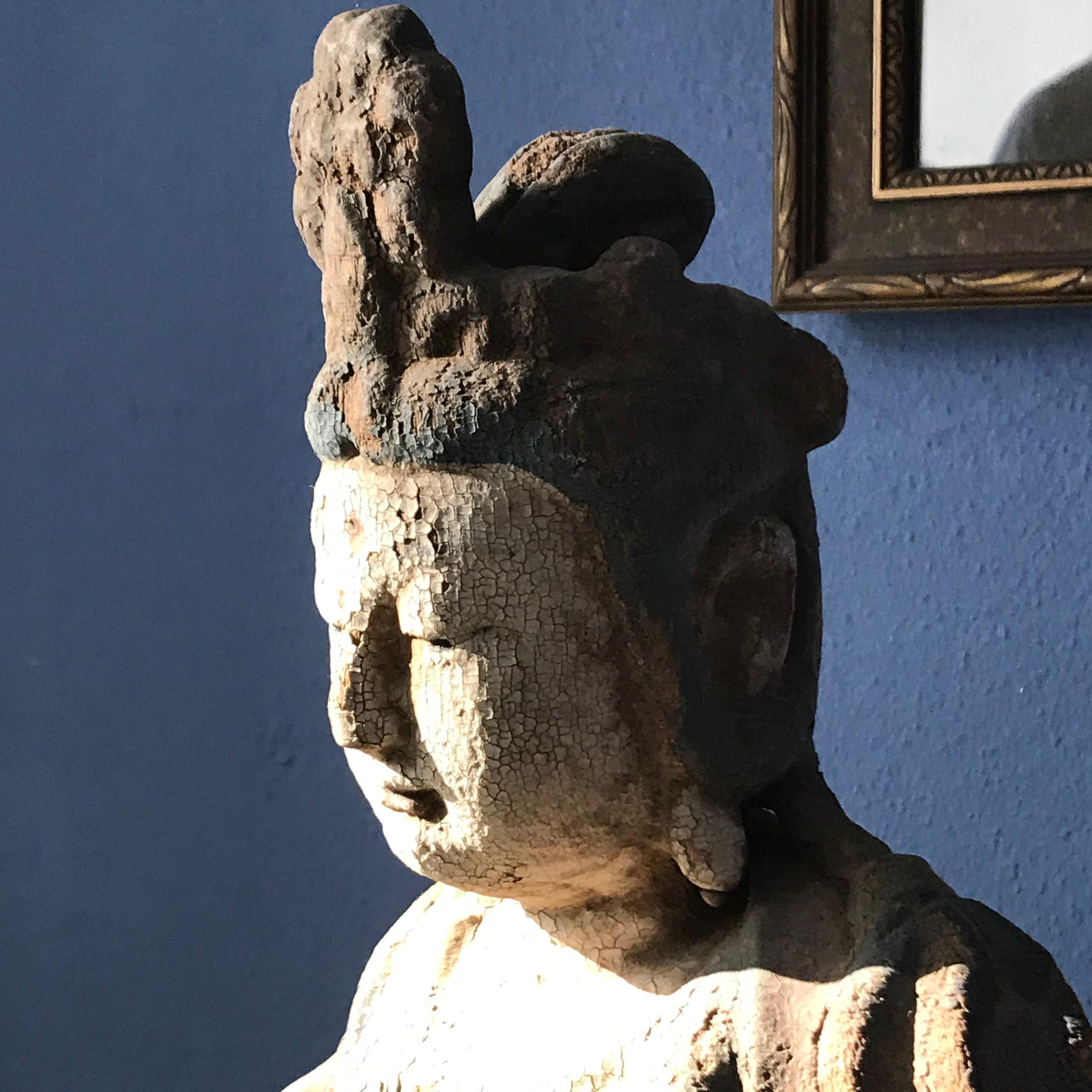 Rare vintage Buddha, the Bodhisattva of compassion and mercy.
