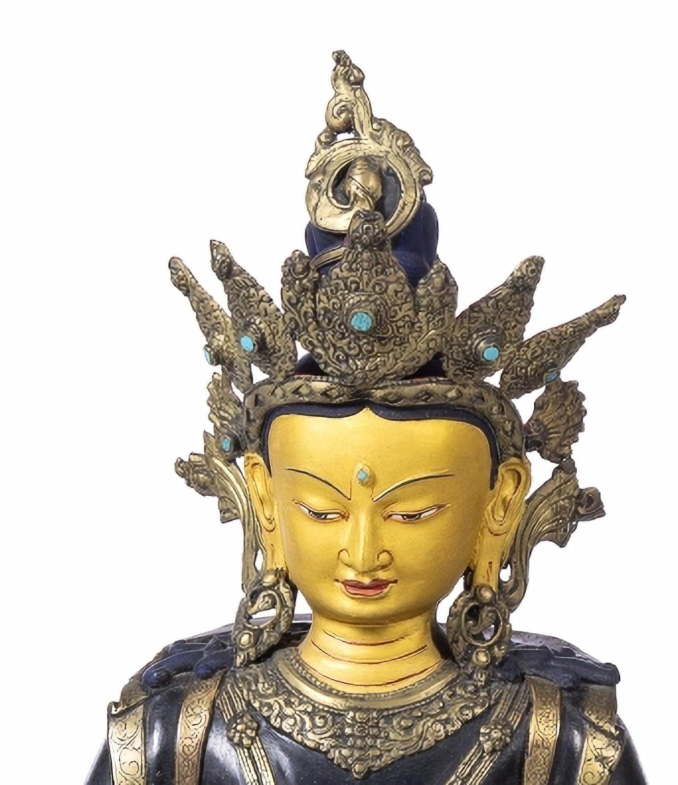 Chinese Export Guanyin Buddha in Meditation Chinese Sculpture from the Minguo Period For Sale