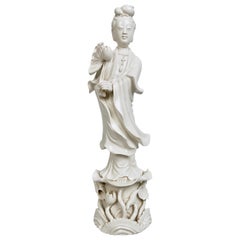 Guanyin Figure, Blanc de Chine, Republic Era, 1919-1939