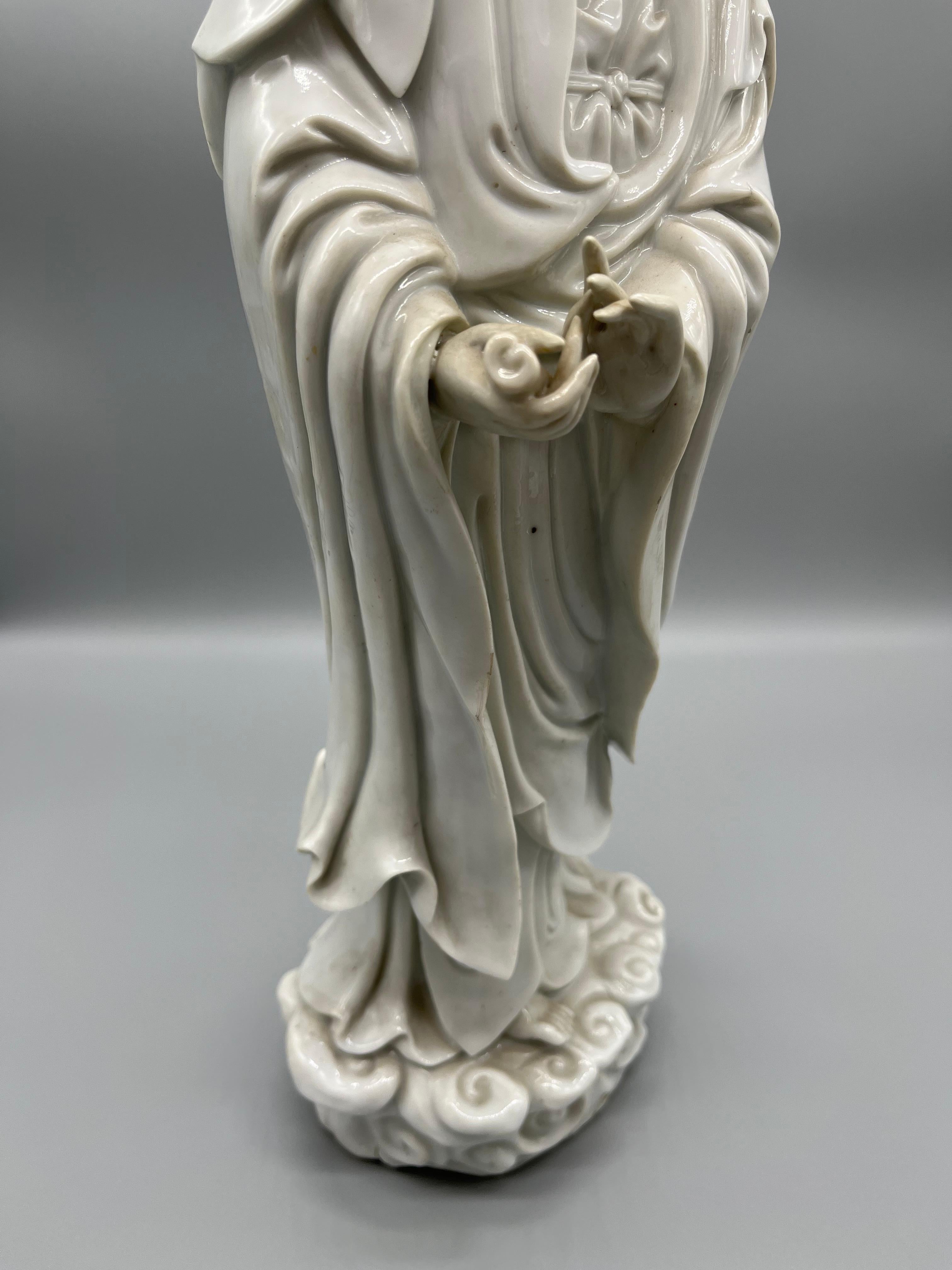 18th Century and Earlier Guanyin 'Goddess of Mercy' from Blanc de Chine For Sale