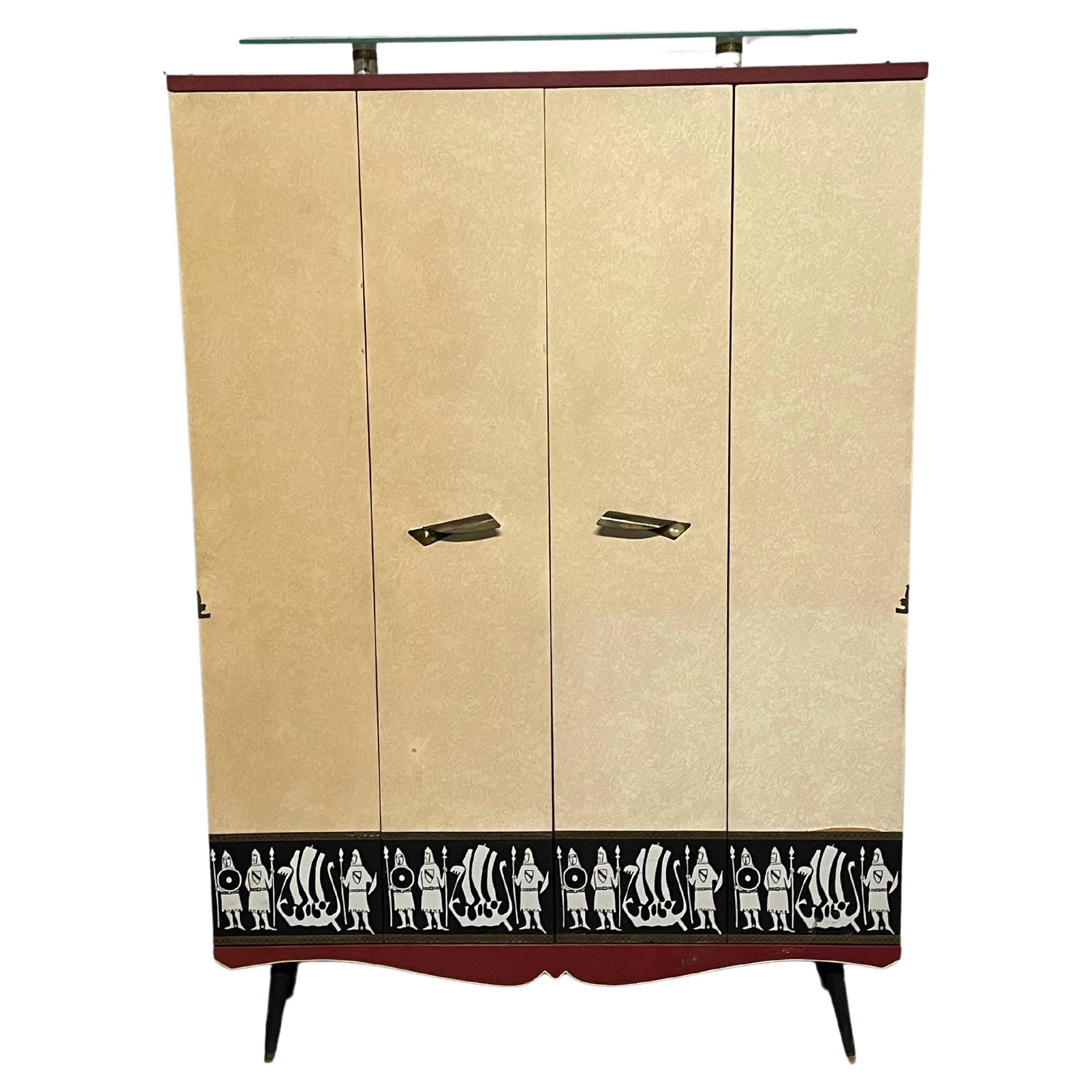 Oak wardrobe, 1950s. For Sale at 1stDibs