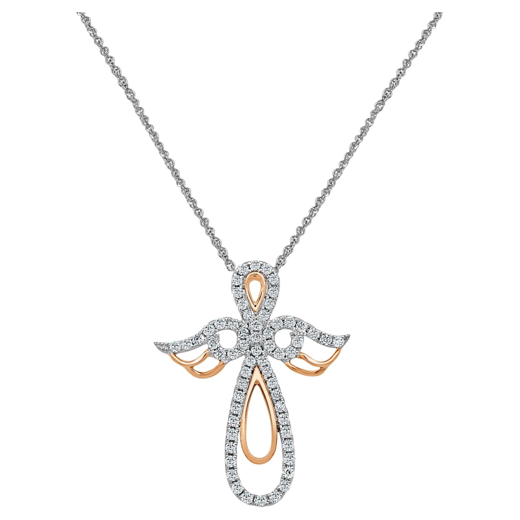 Guardian Angel Pendant Necklace For Sale