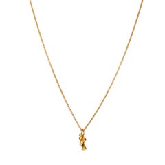 Guardian Angel Pendant With Chain And Traceable Diamond 18k Yellow Gold