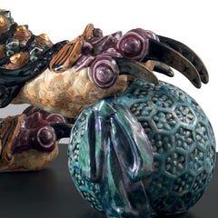 Guardian Lion Sculpture, Red, Limited Edition