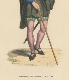 Guardian of the Realm: A Halberdier of Charles the Bold, Lithograph of 1847