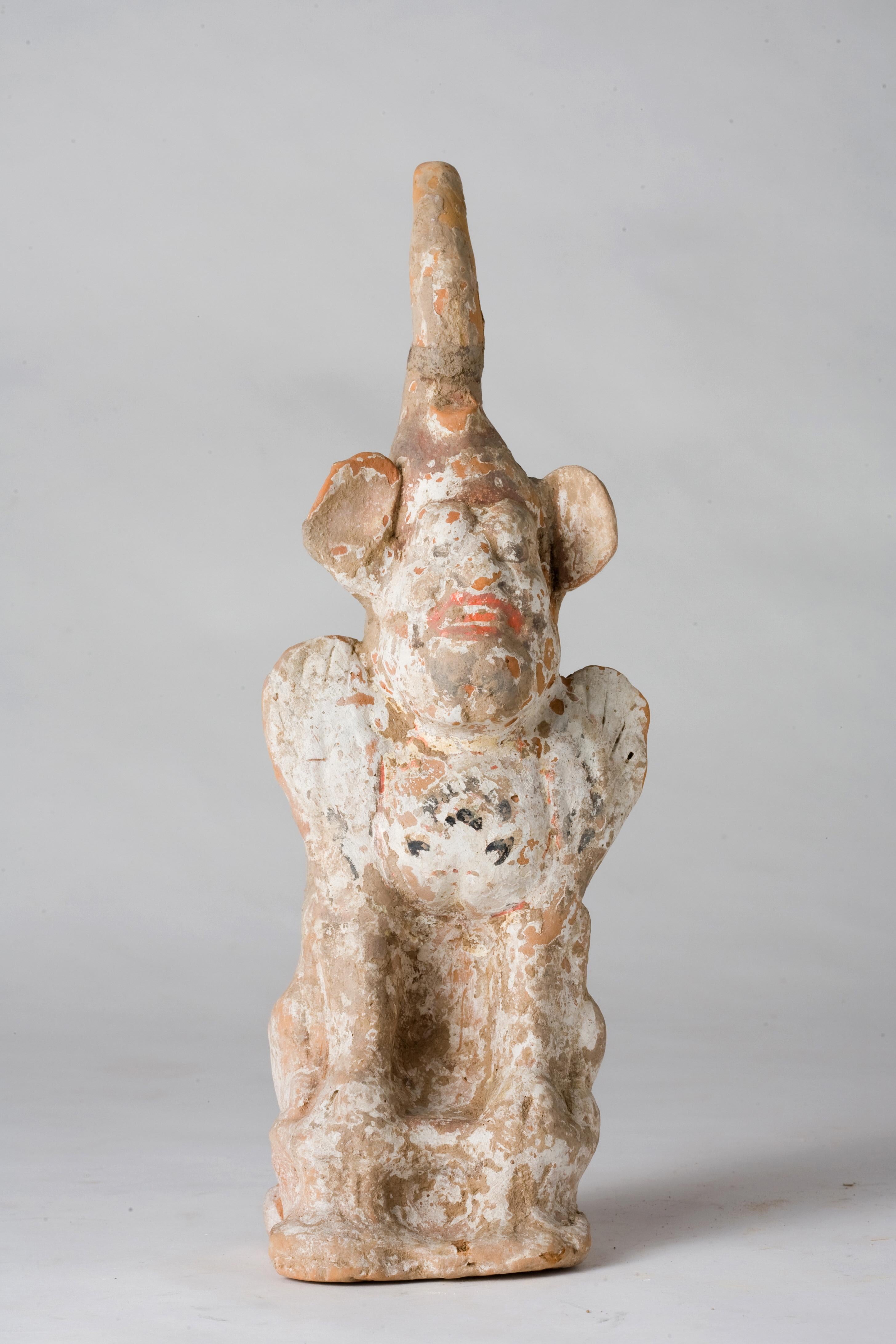 Guardian Official Pottery Figure, Northern Wei-Tang Dynasty For Sale 8
