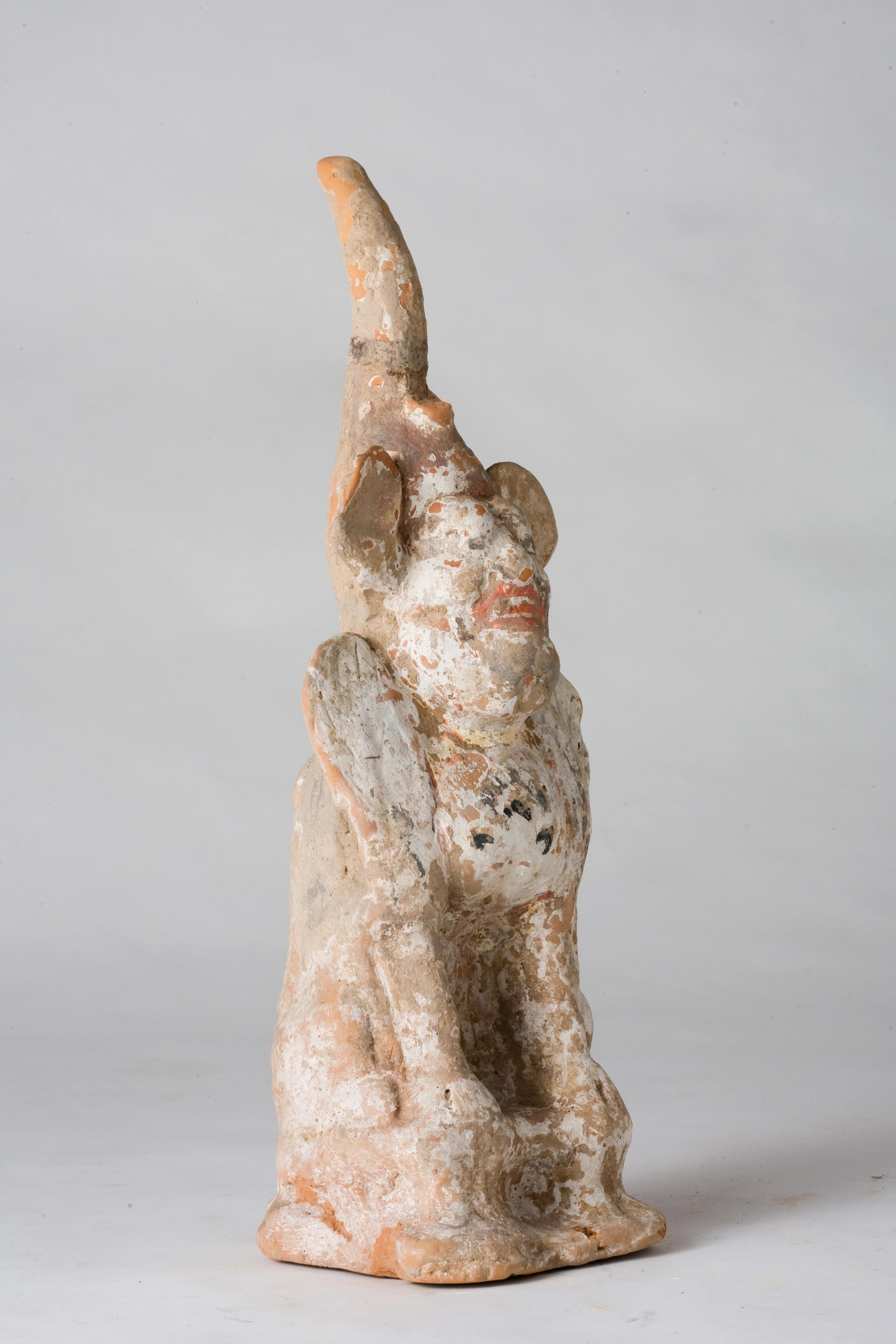 Guardian Official Pottery Figure, Northern Wei-Tang Dynasty For Sale 9