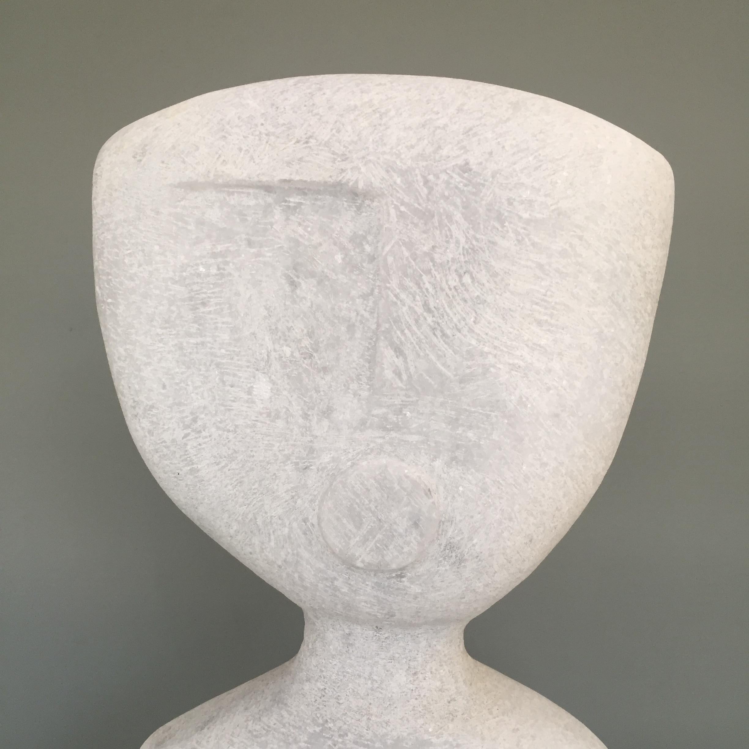 Modern Guardian, Rare Naxian Marble Sculpture by Tom von Kaenel