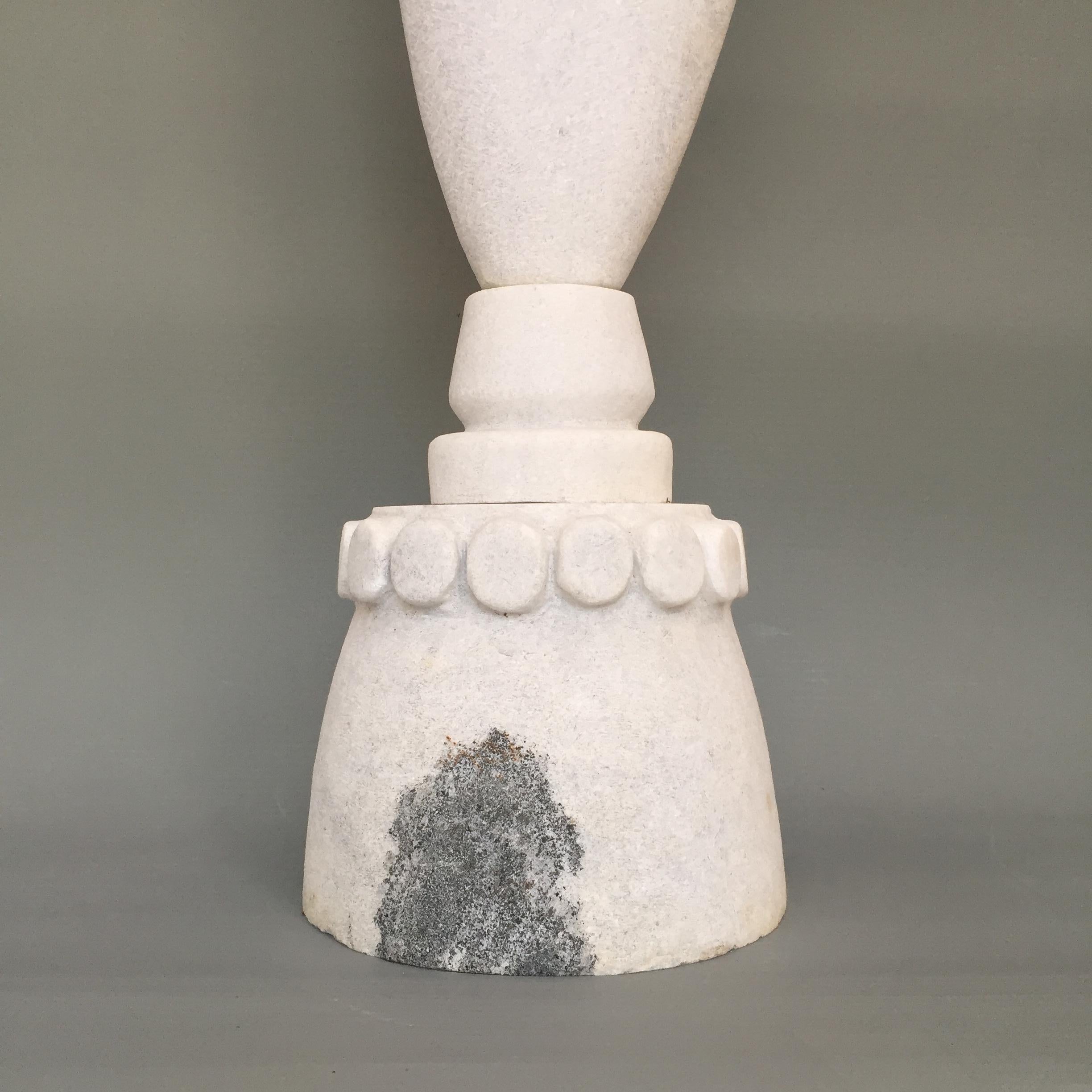 Greek Guardian, Rare Naxian Marble Sculpture by Tom von Kaenel