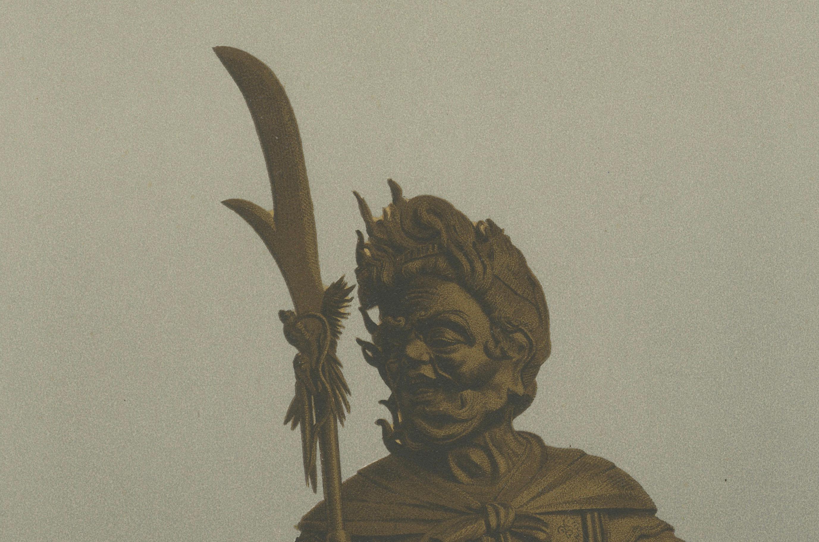 Late 19th Century Guardian Warrior Statue – from Audsley’s Decorative Art Collection, 1884 For Sale
