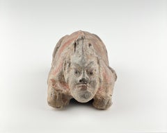 Guardian(Half human half beast) Pottery Figure, Northern Wei-Tang Dynasty