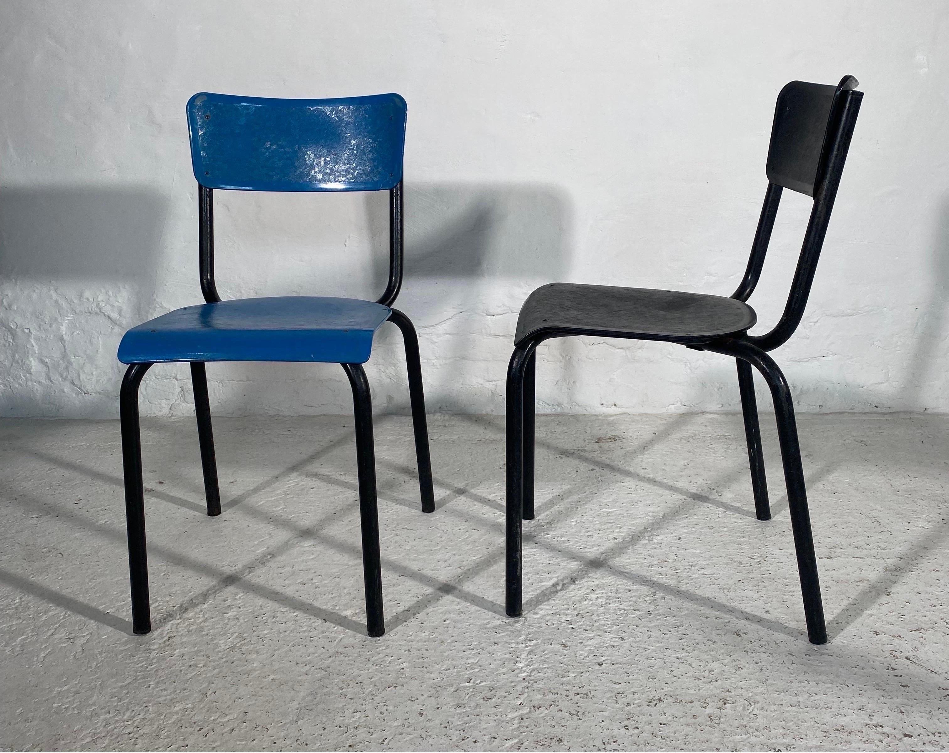 Guarich for Meurop set of Six Stacking Chairs, 
Red, Blue and Black,
1960s
 4