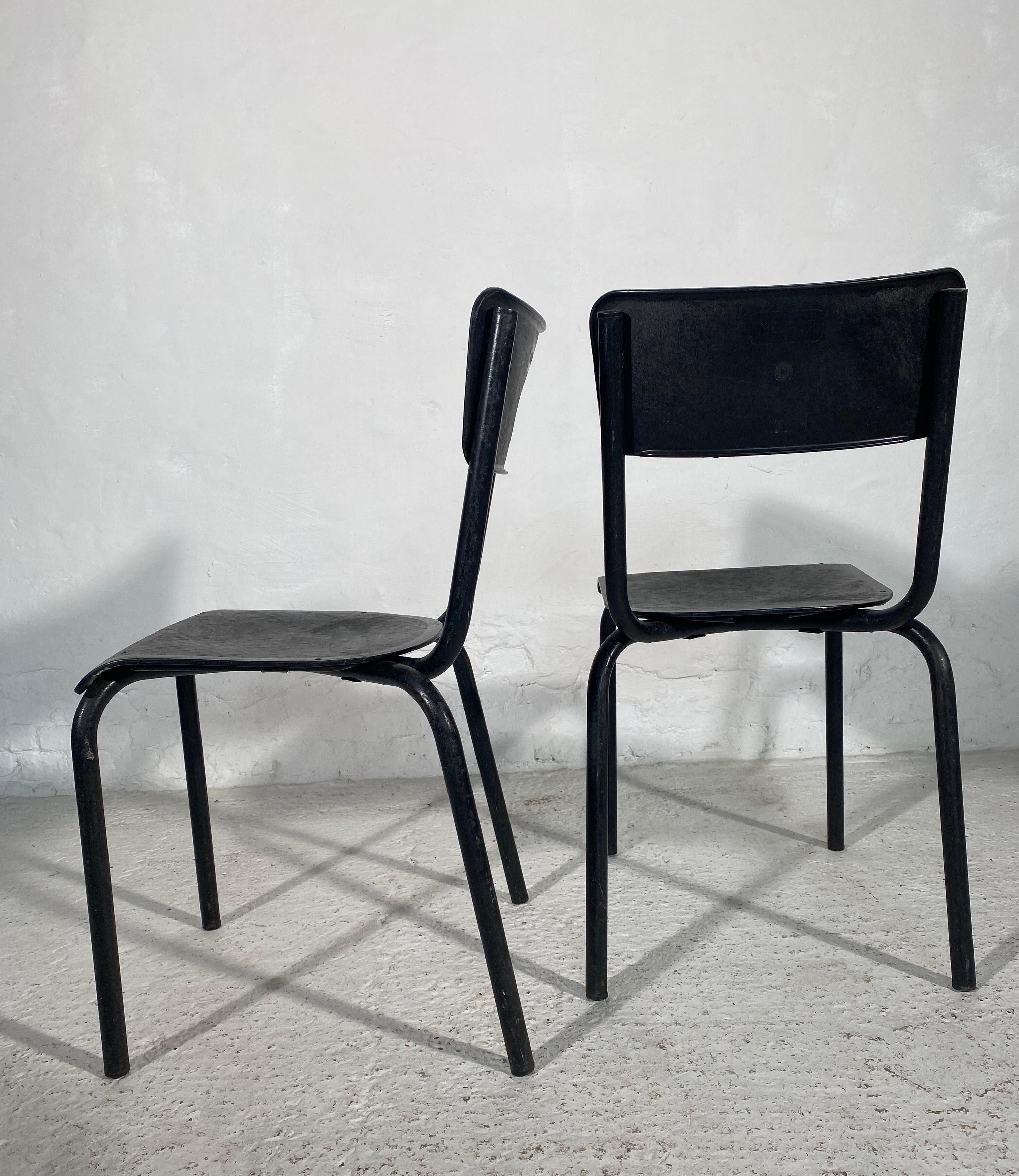 Guarich for Meurop set of Six Stacking Chairs, 
Red, Blue and Black,
1960s
 1