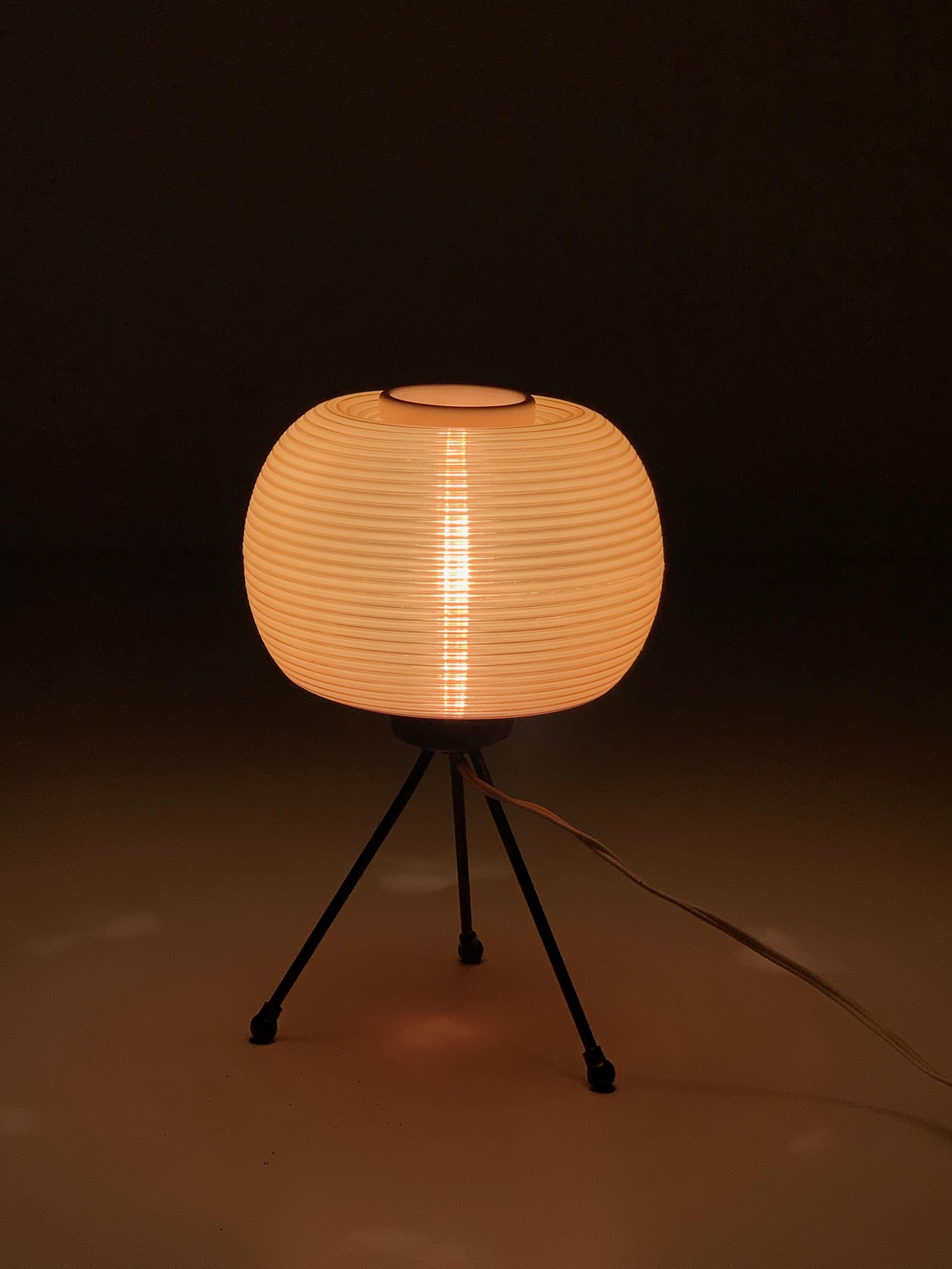 Guariche and Motte Midcentury Rotaflex French Table Lamp for Disderot, 1950s In Fair Condition In Roma, IT