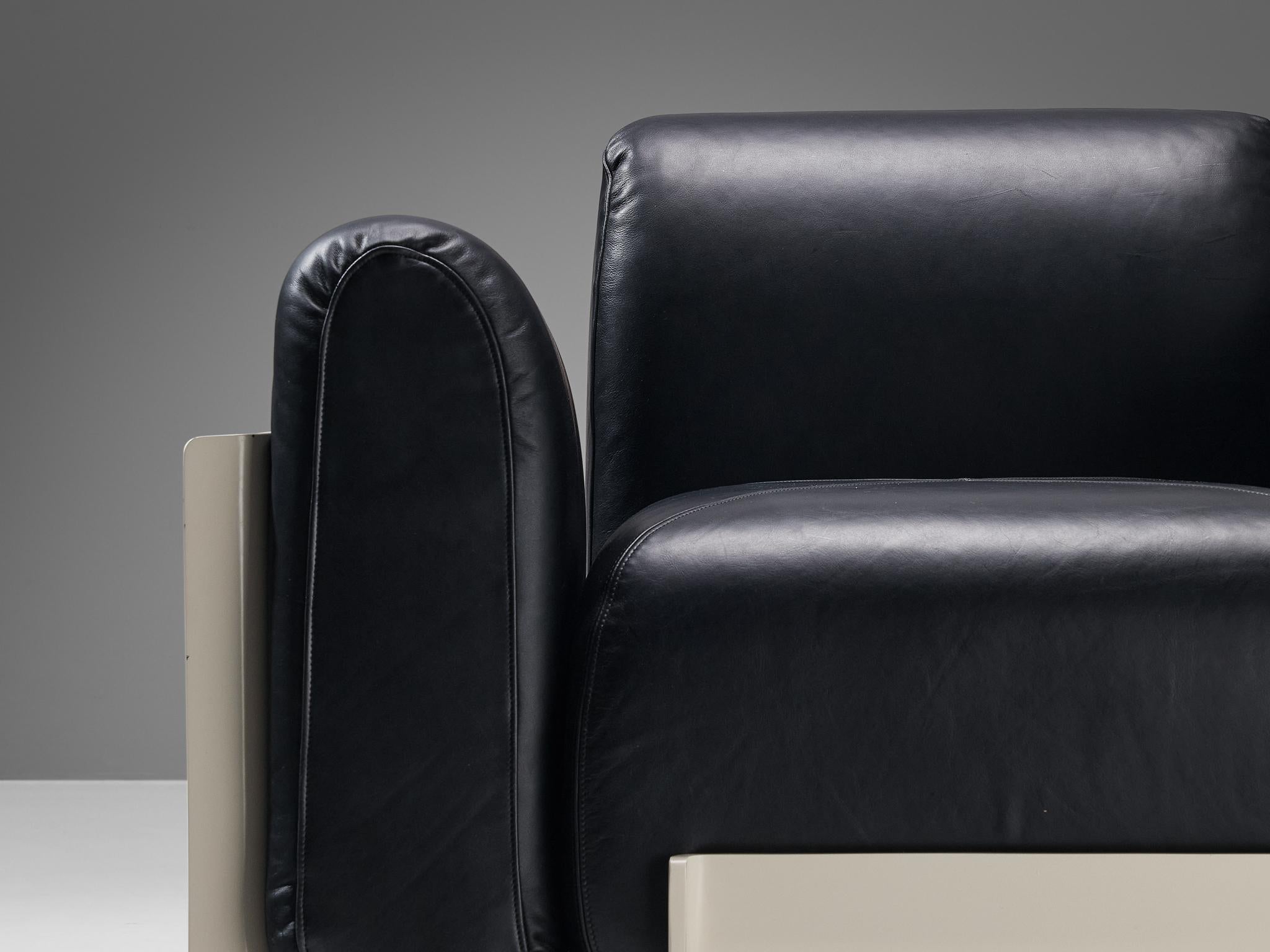 Italian Guarnacci, Padovano & Claudio Vagnoni 'Duna' Lounge Chair with Ottoman For Sale