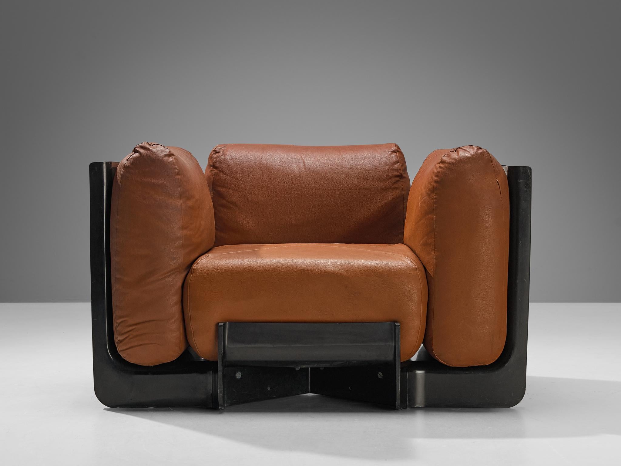 Guarnacci, Padovano & Claudio Vagnoni 'Duna' Lounge Chairs with Ottoman  For Sale 1