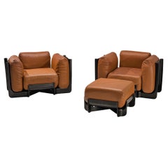 Guarnacci, Padovano & Claudio Vagnoni 'Duna' Lounge Chairs with Ottoman