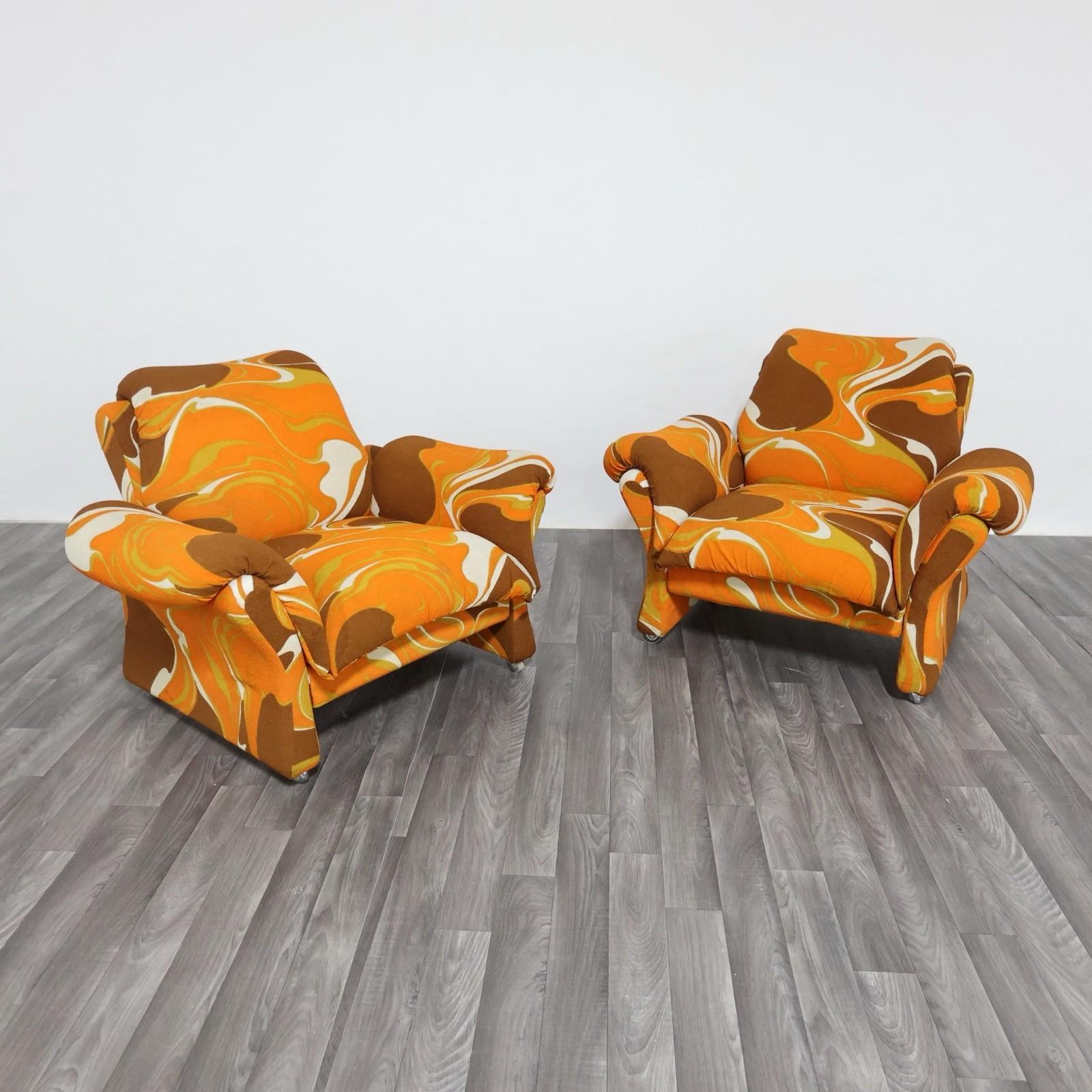 Mousse Guarnacci Padovano Vagnoni Coppia Di Poltrone 1P Mod. Ionica Design/One 70 en vente