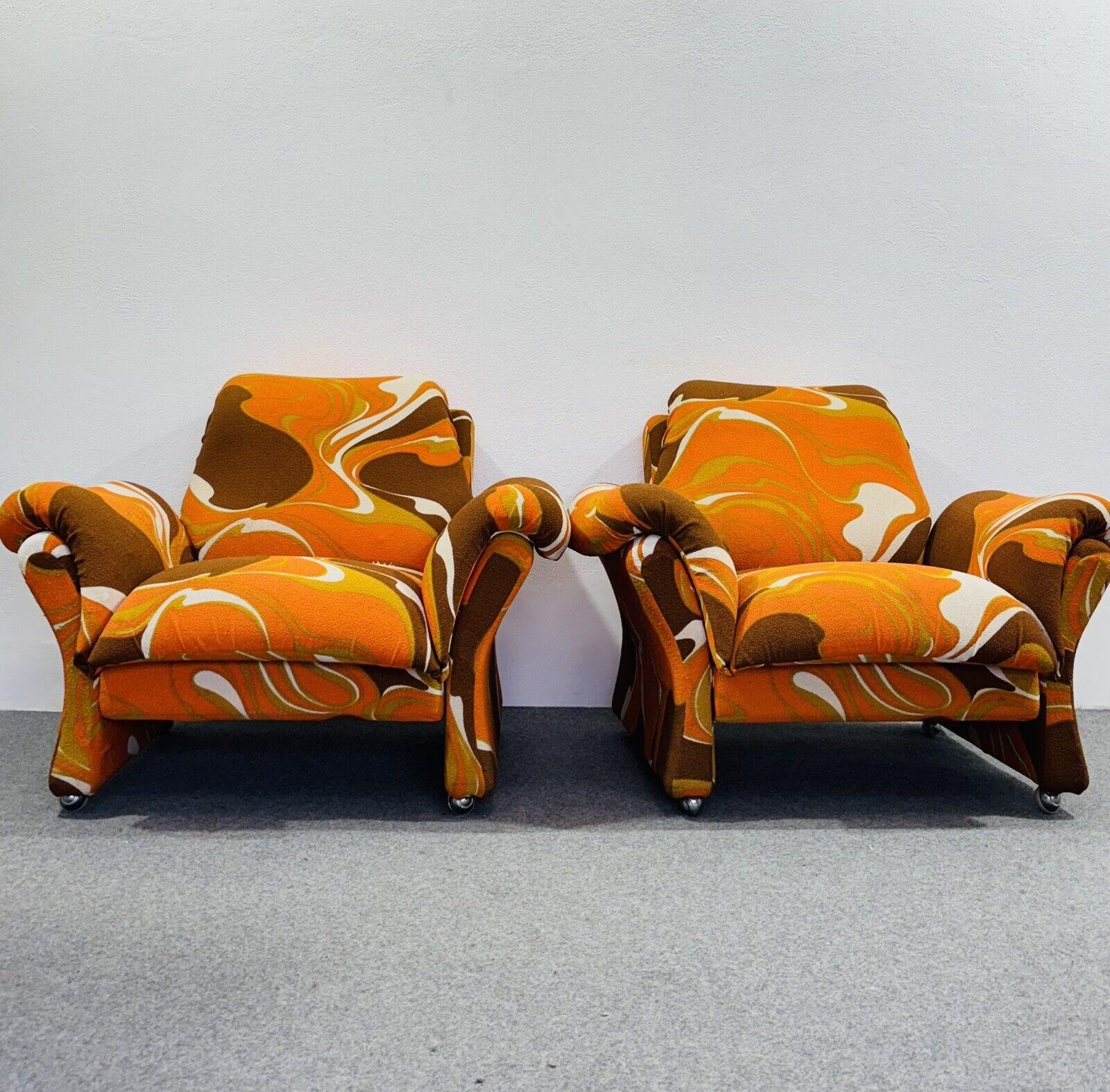 Guarnacci Padovano & Vagnoni Coppia Di Poltrone 1P Mod.Ionica Space Age Design In Good Condition For Sale In Taranto, IT
