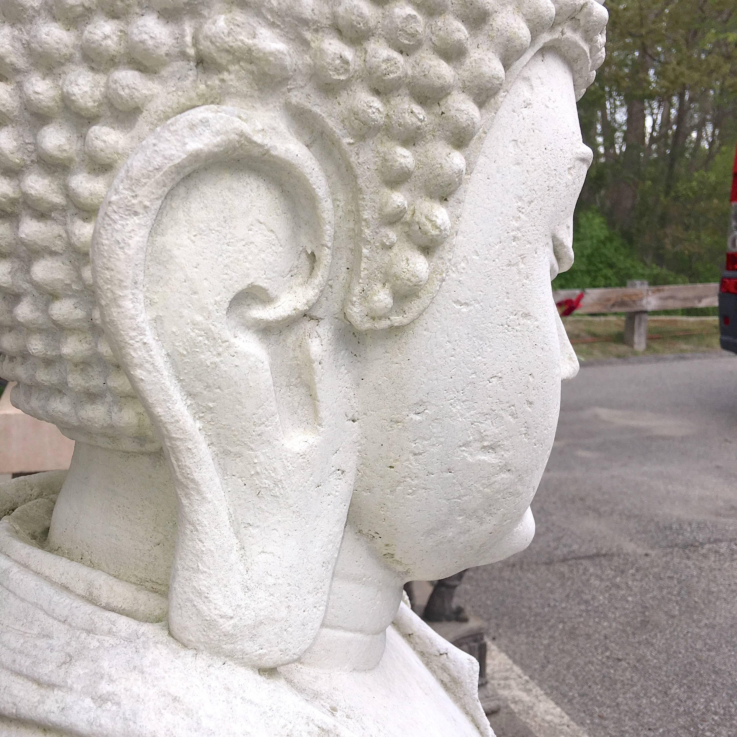 Guatama Buddha Lifesize Garden Statue In Good Condition In Hanover, MA