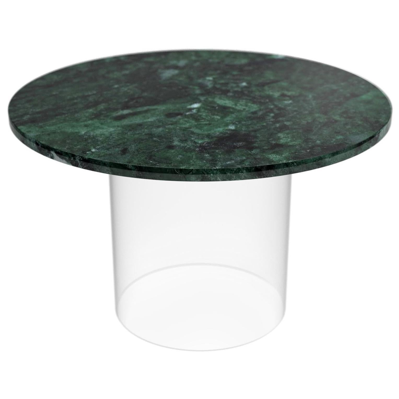 21st Century Guatemala Green Marble Coffee Table with two Wireless Charger For Sale