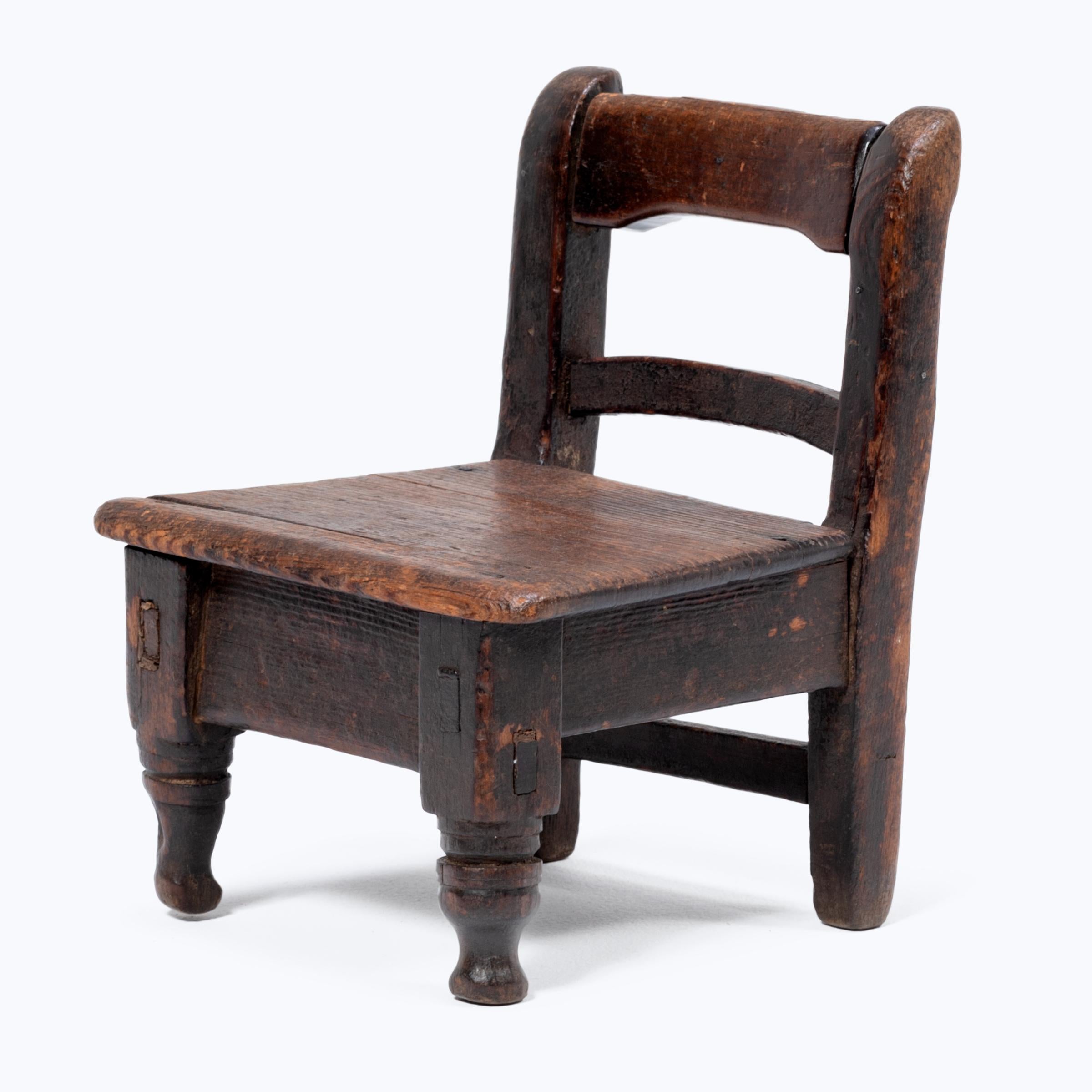 Rustic Guatemalan Child's Chair, circa 1900 For Sale