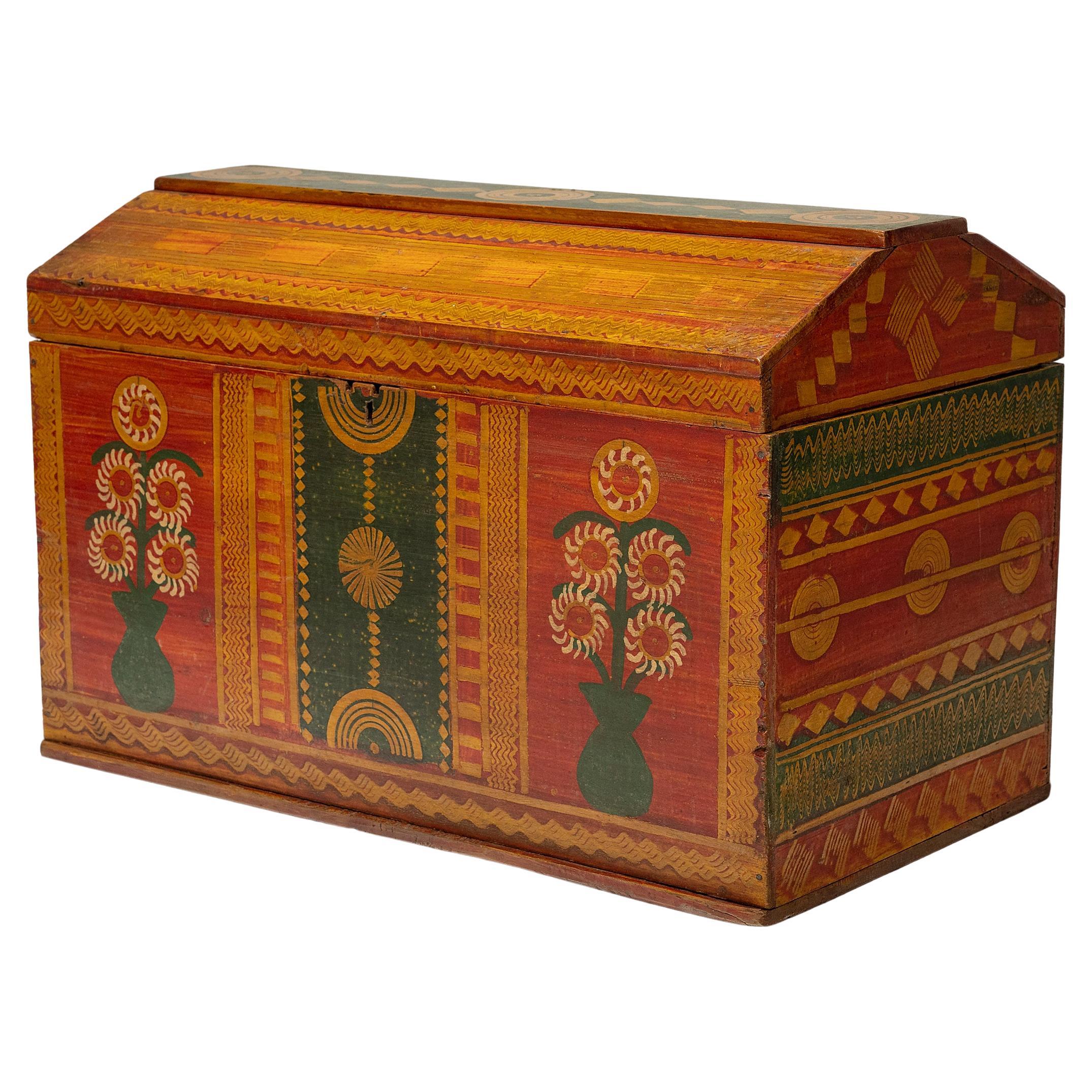 Guatemalan Folk Painted Chest