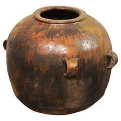 Guatemalan Glazed Cooking Pot w/Handles
