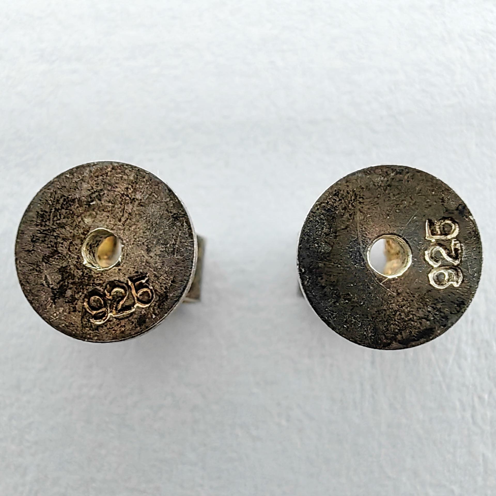 Orecchini a perno in giada verde del Guatemala e giada cabochon rotonda in giadeite in vendita 6