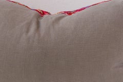 Guatemalan Huipil Textile Pillow in Red Pink Violet Blue Yellow