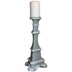 Gubbio candle holder in blue wood