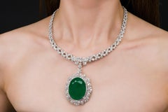 Collana di smeraldi ovali colombiani da 114,56 carati Gübelin