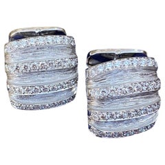 Gubelin 1.75ct Diamond Cufflinks in 18k White Gold, Swiss Made