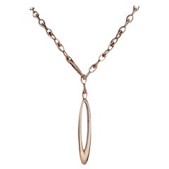 Gubelin 18 Karat Rose Gold 0.70 Carat Diamond Adjustable Pendant Chain Necklace