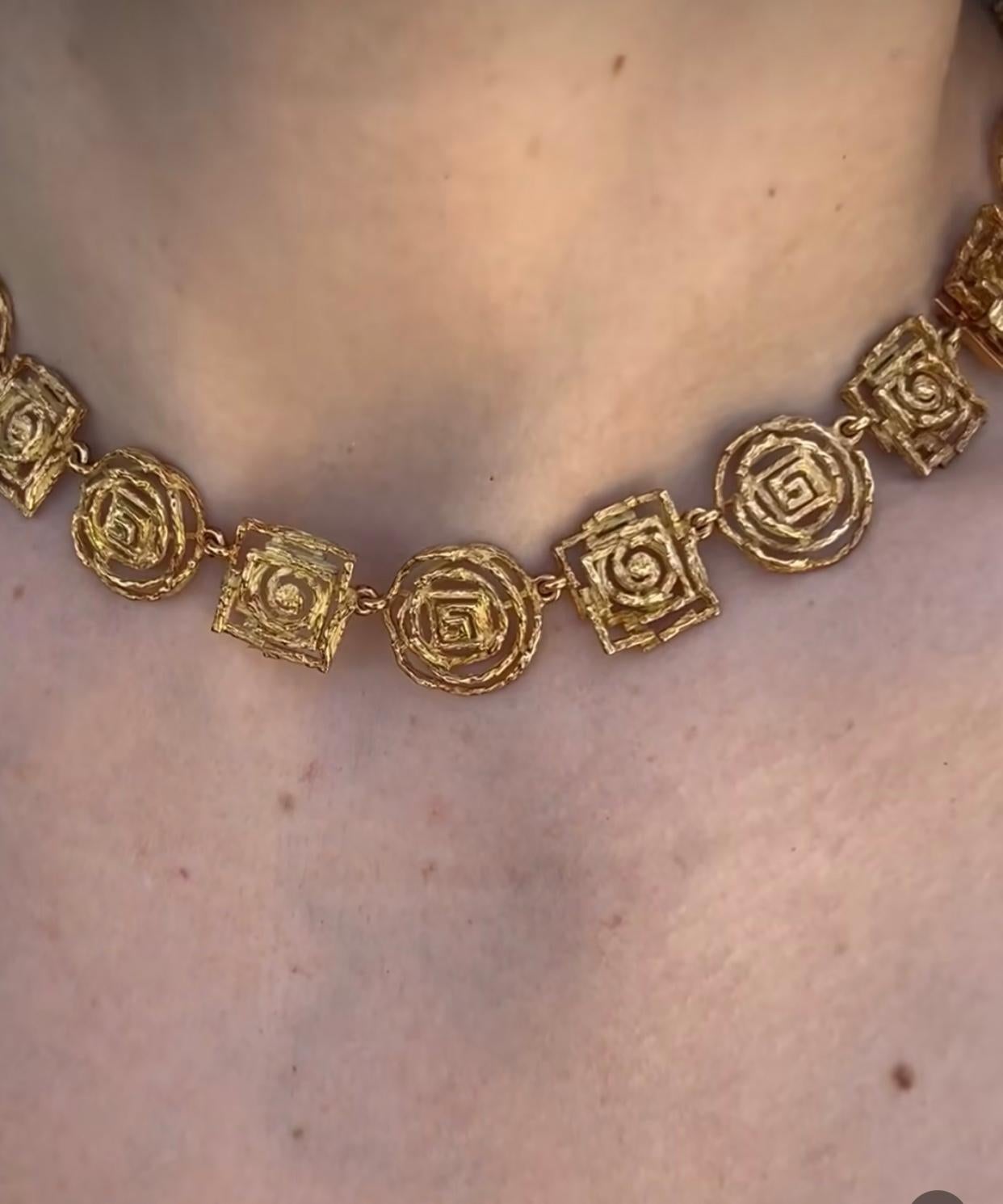 Chaumet 18k Gold Bracelet Necklace Set For Sale 8