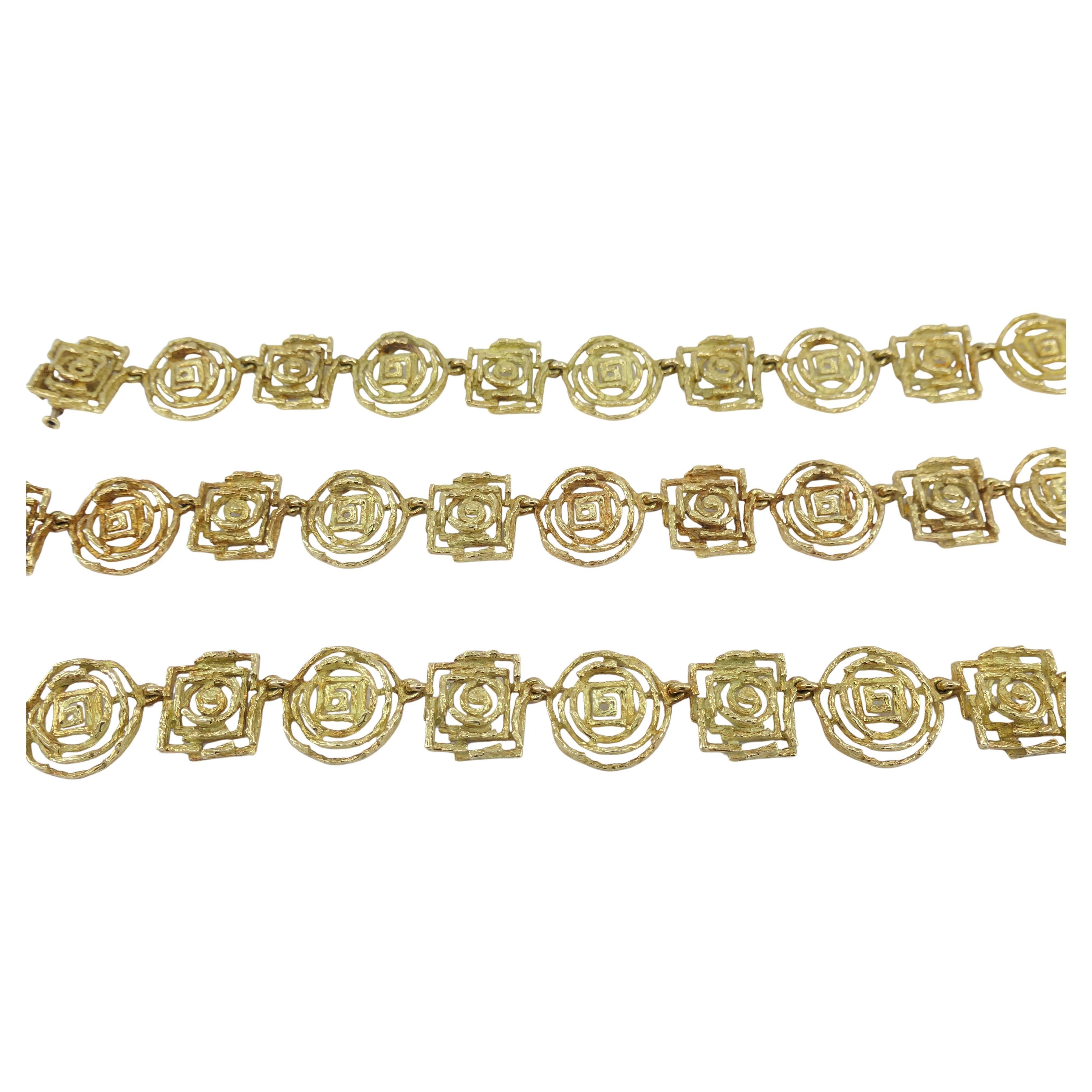 Chaumet 18k Gold Bracelet Necklace Set For Sale 1