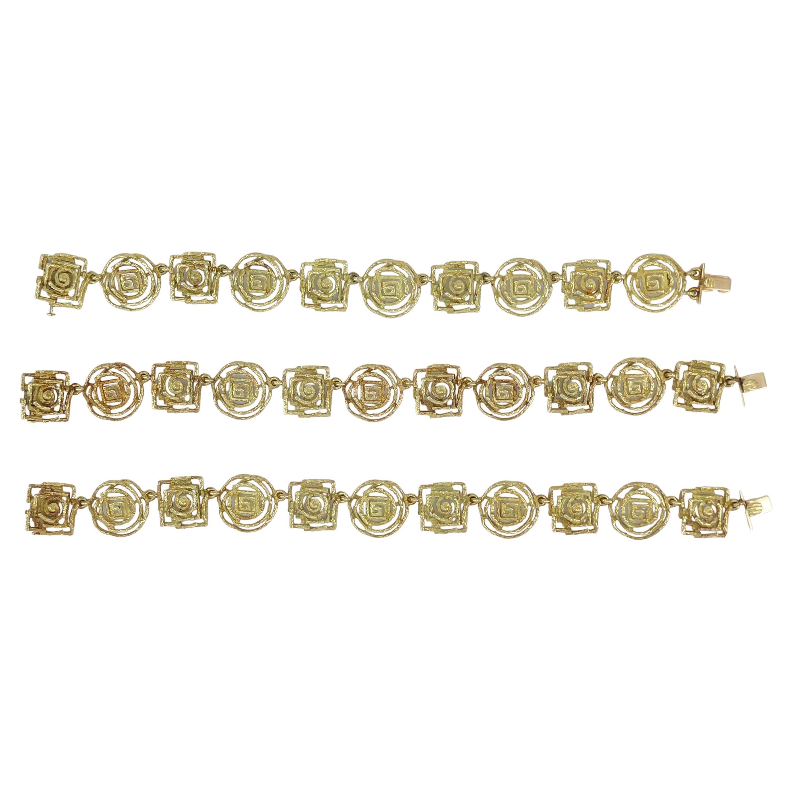 Chaumet 18k Gold Bracelet Necklace Set For Sale 2