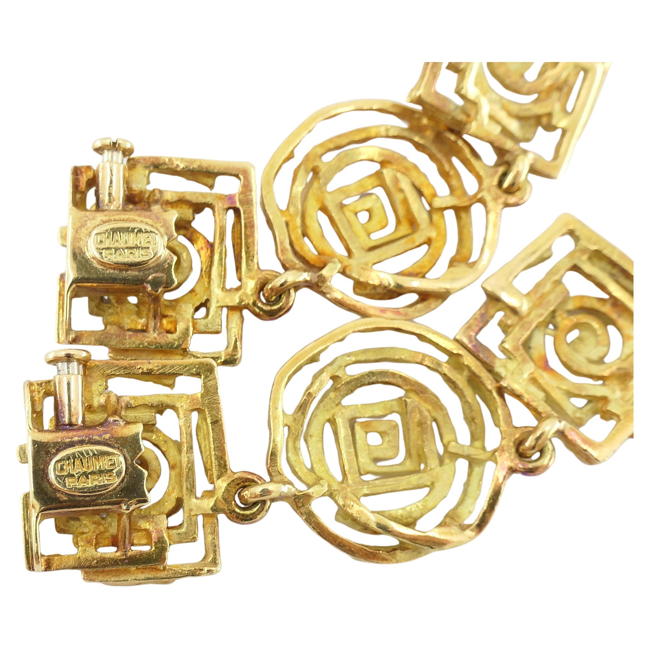 Chaumet 18k Gold Bracelet Necklace Set For Sale 3